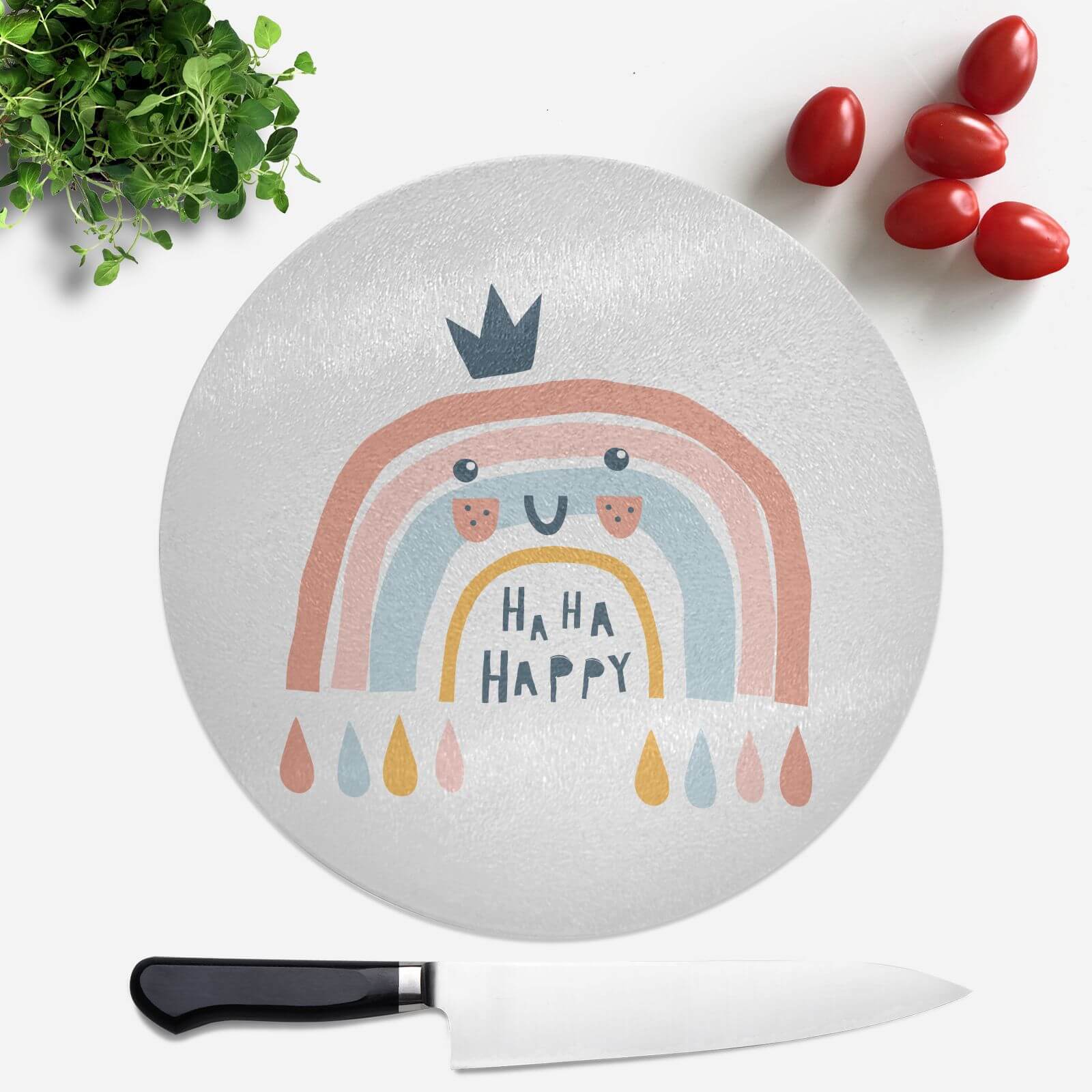 Ha Ha Happy Round Chopping Board