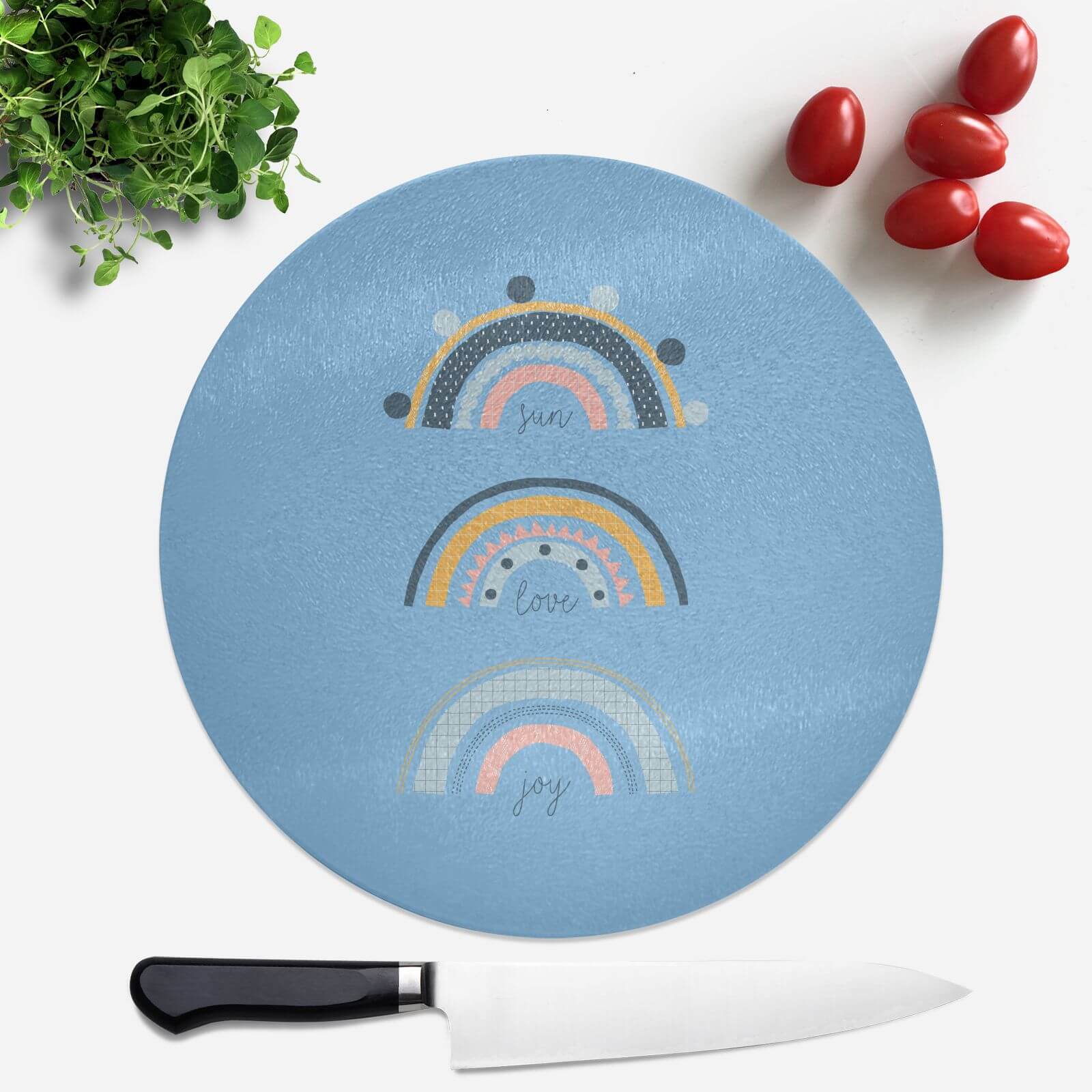 Sun Love Joy Round Chopping Board