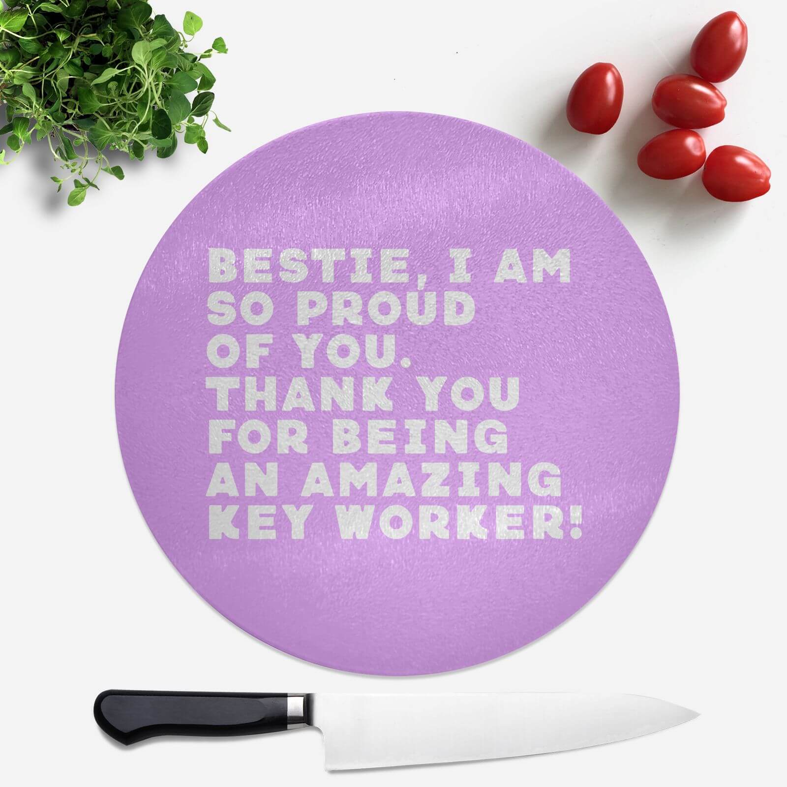 Bestie, I Am So Proud Of You Round Chopping Board