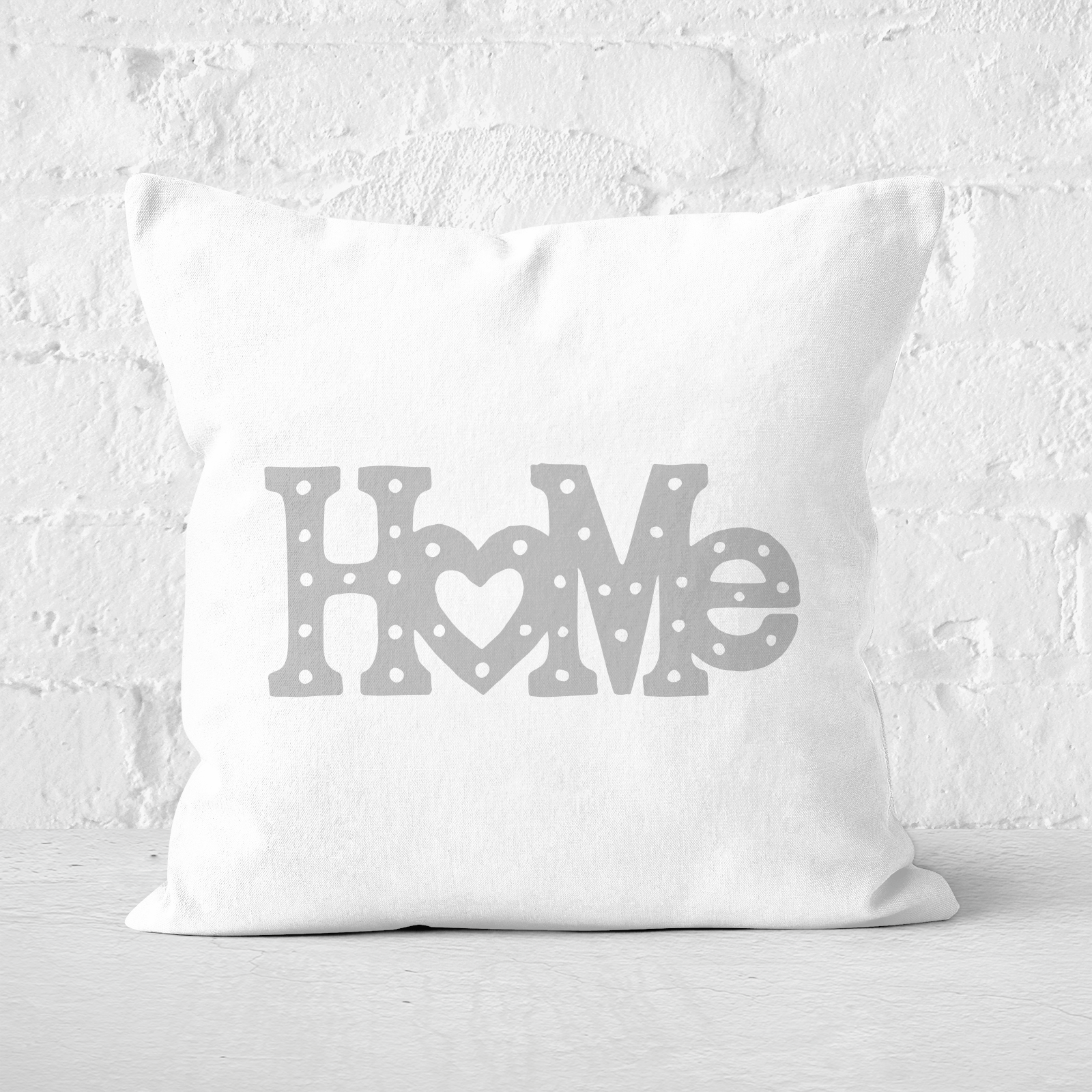 Home Typographic Square Cushion - 60x60cm - Soft Touch