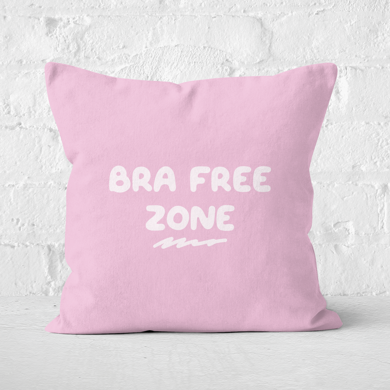 Bra Free Zone Square Cushion - 60x60cm - Soft Touch