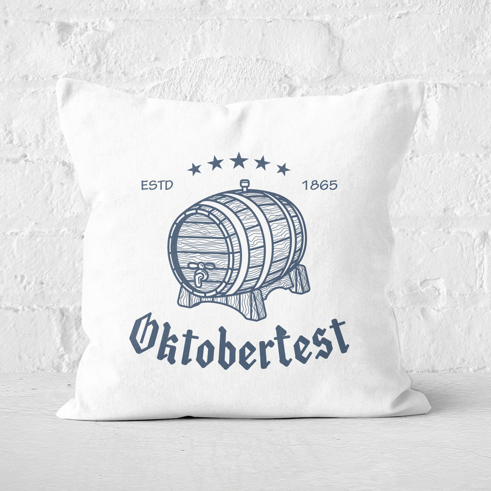 Oktoberfest Barrel Square Cushion - 60x60cm - Soft Touch