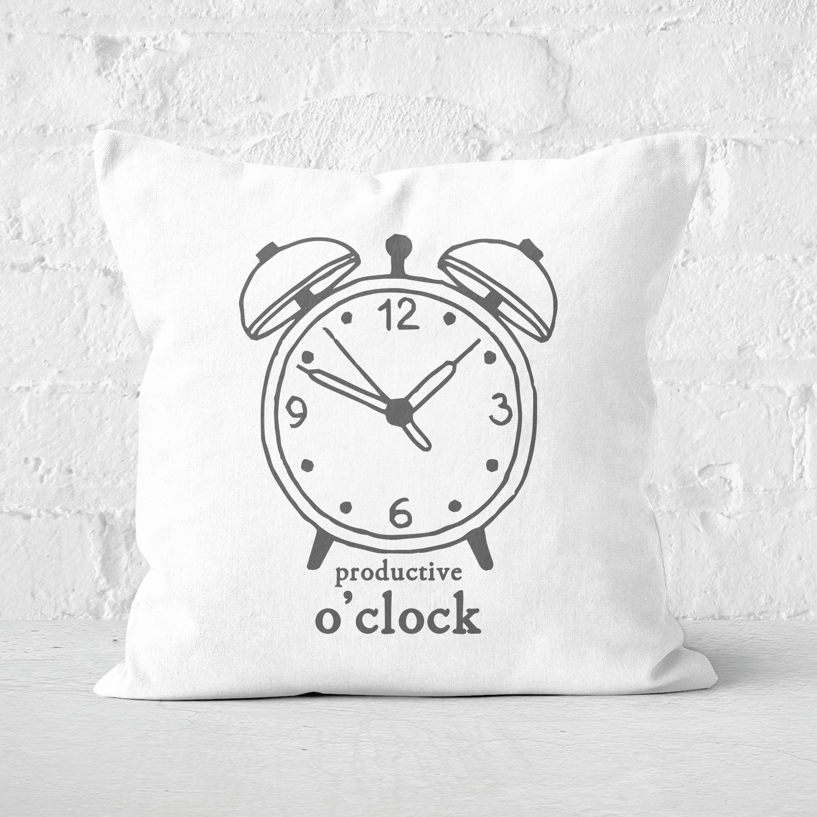 Productive O'Clock Square Cushion - 60x60cm - Soft Touch