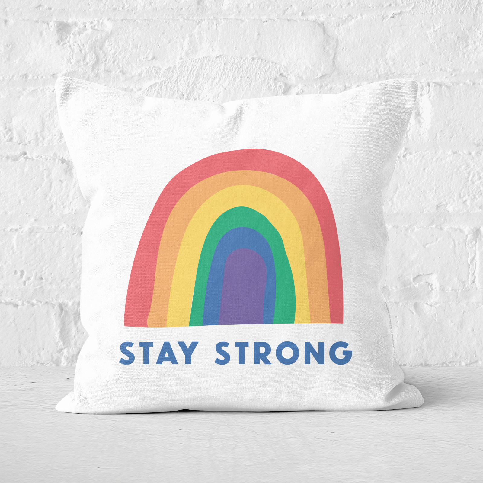 Stay Strong Square Cushion - 60x60cm - Soft Touch