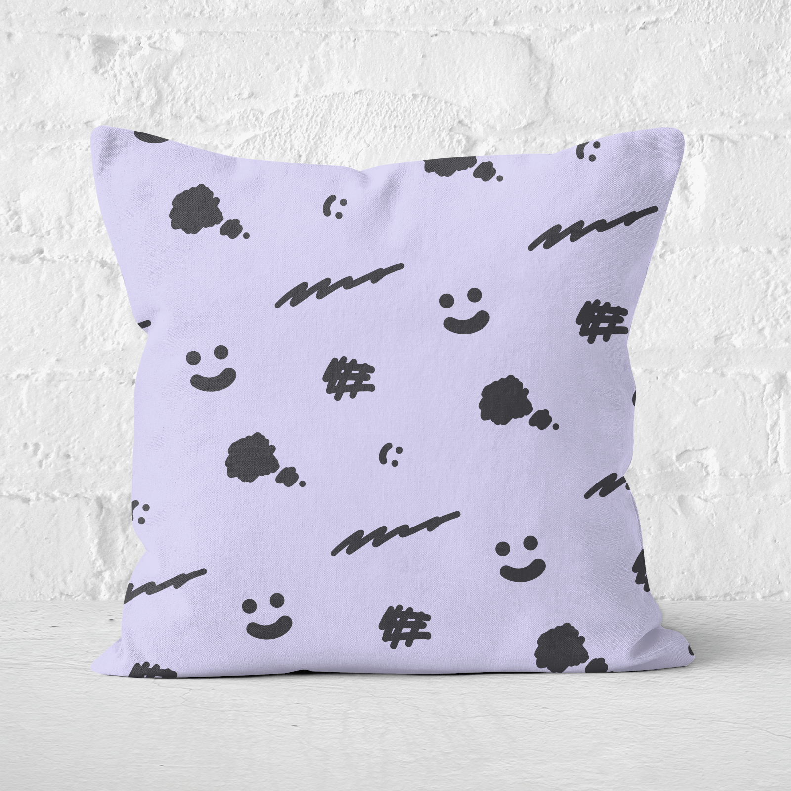 Scribbler Square Cushion - 60x60cm - Soft Touch
