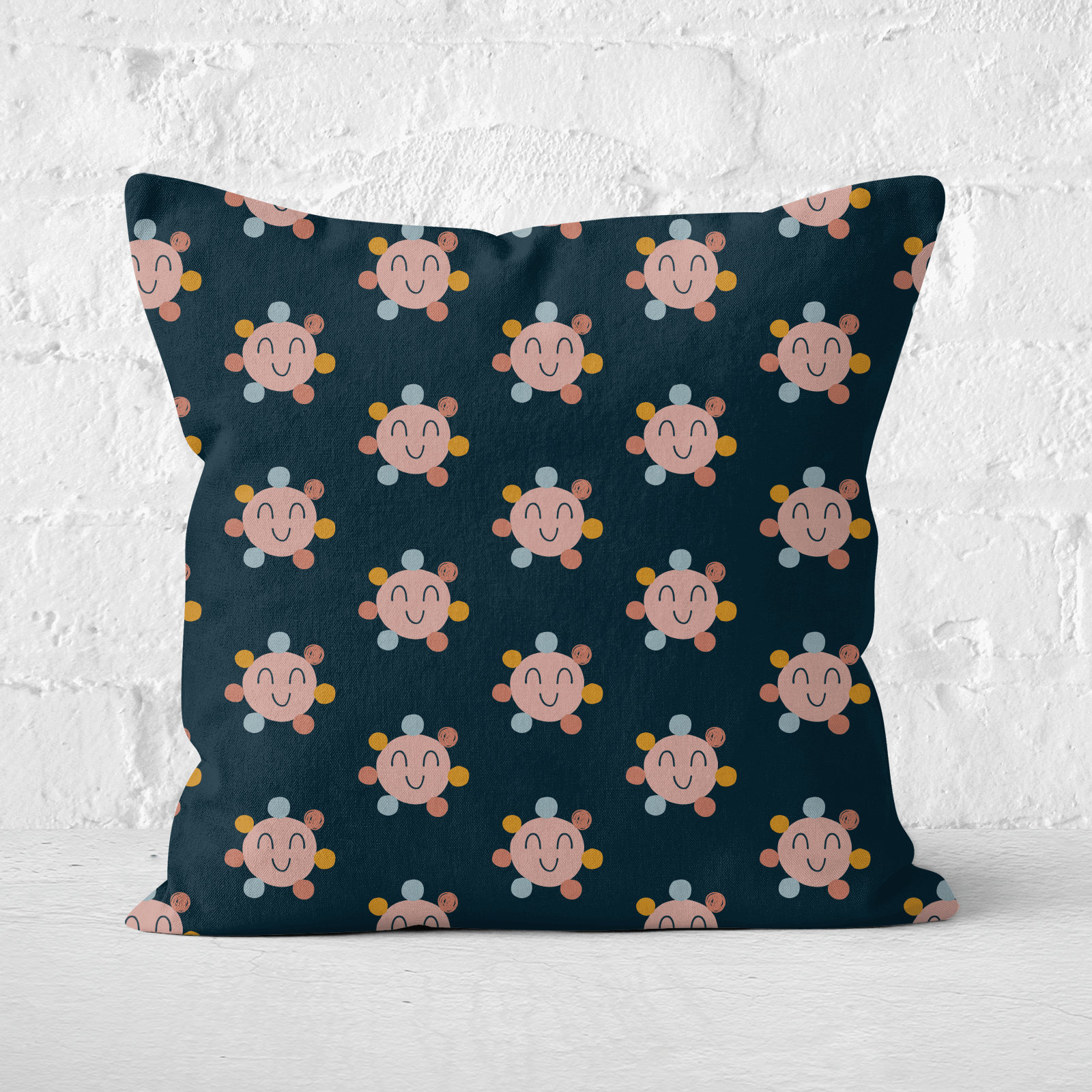Sunny Dark Square Cushion - 60x60cm - Soft Touch