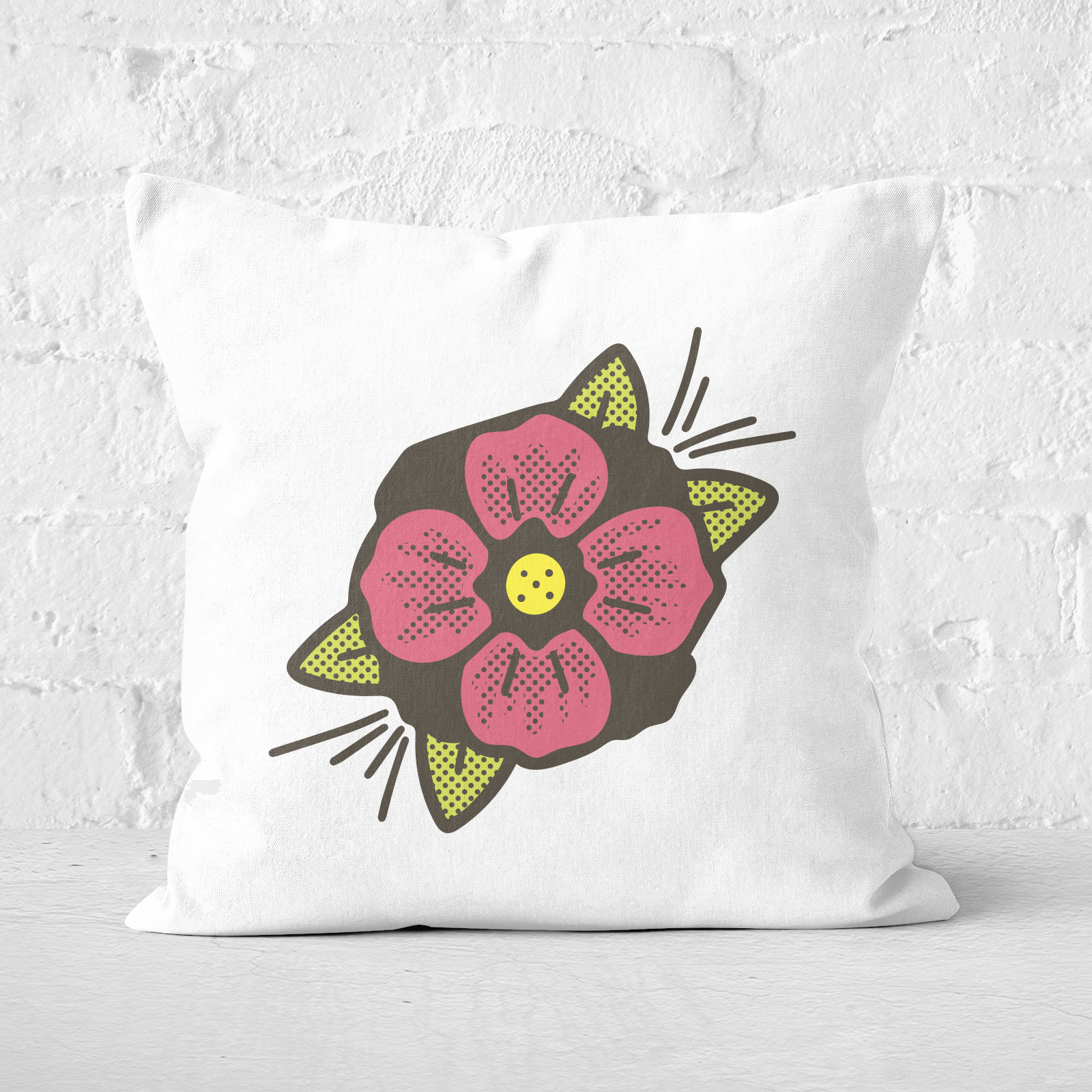 Summer Flower Square Cushion - 60x60cm - Soft Touch