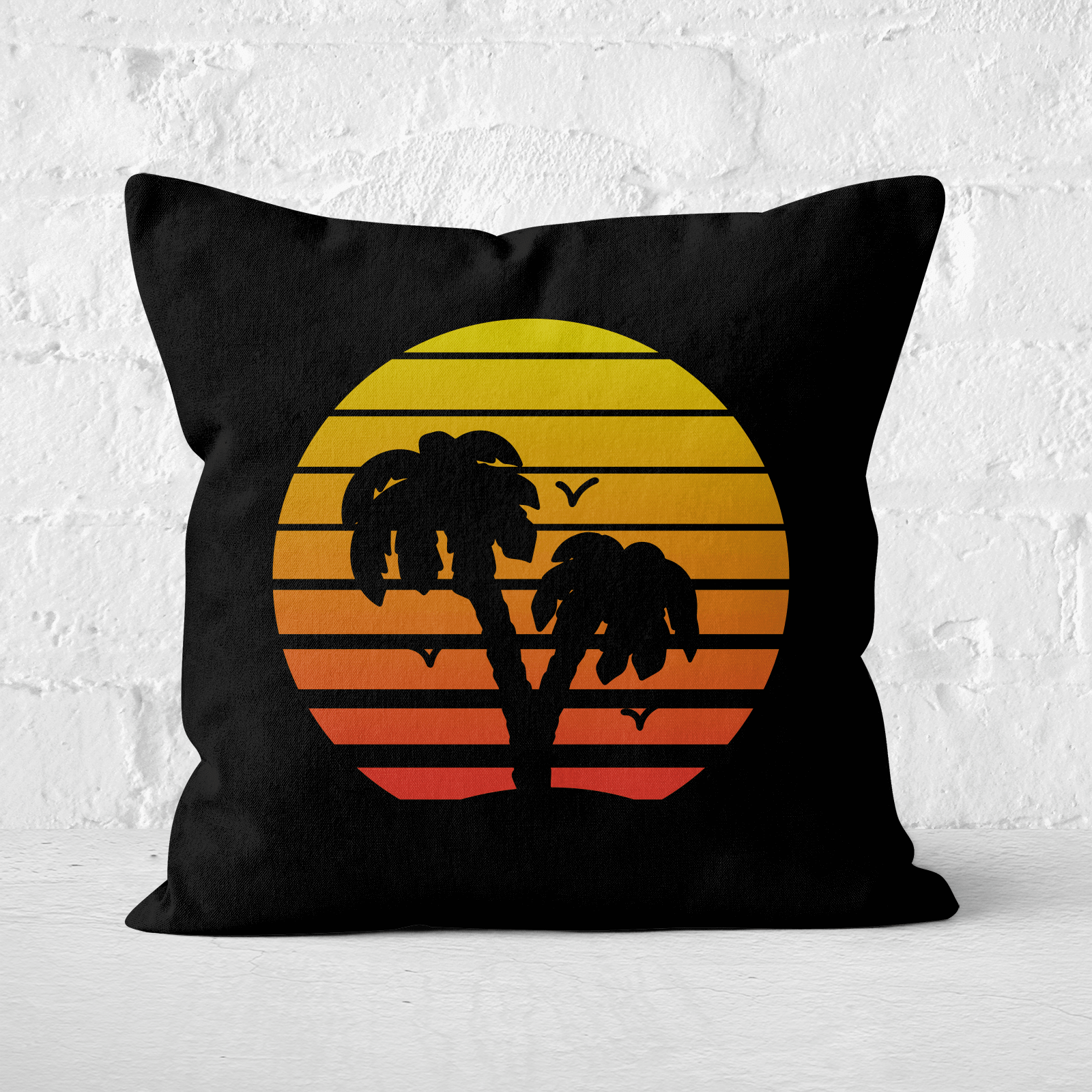 Summer Sunset Square Cushion - 50x50cm - Soft Touch