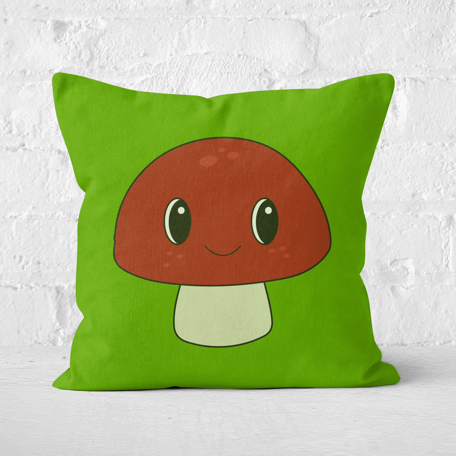 Mushroom Square Cushion - 60x60cm - Soft Touch