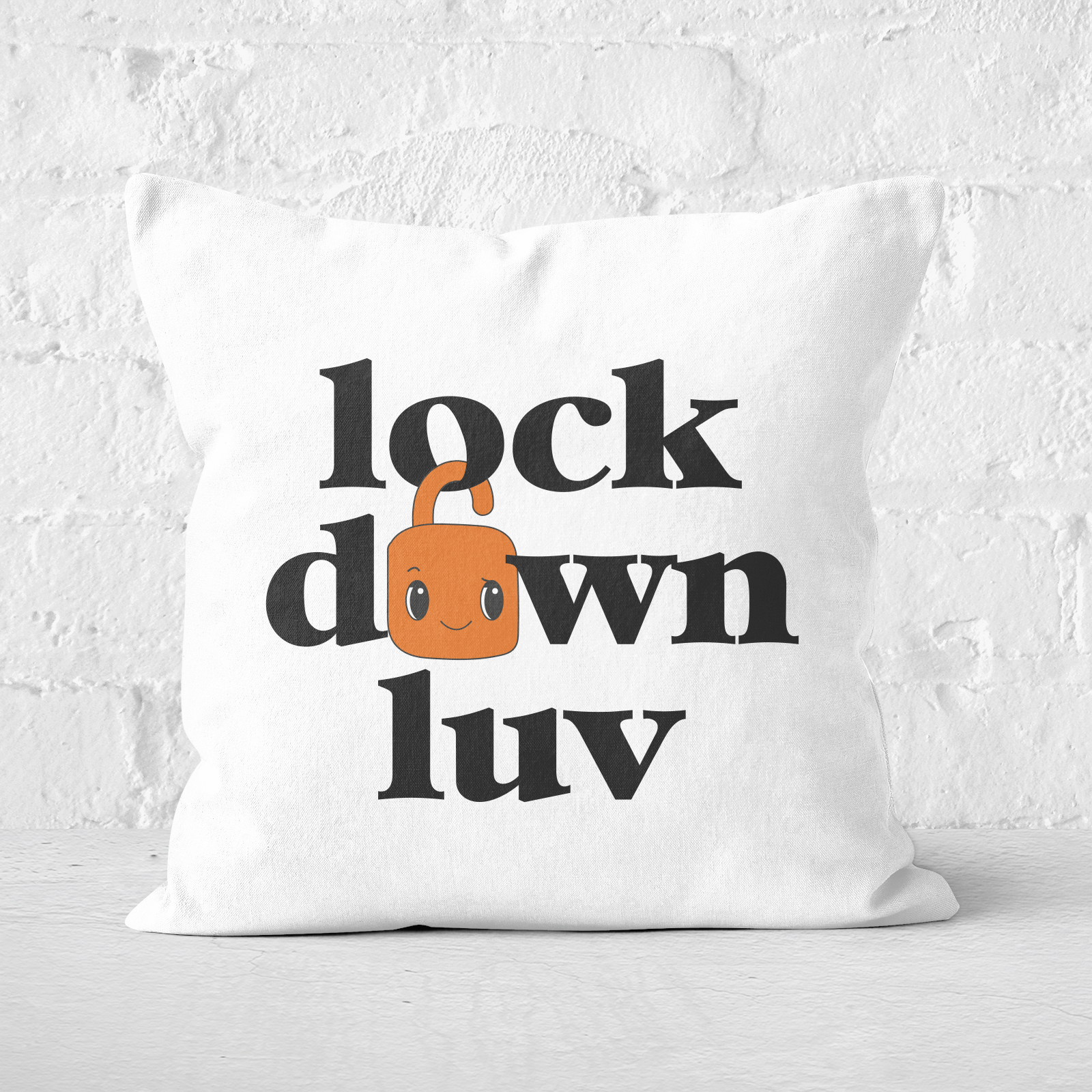 Lockdown Luv Square Cushion - 60x60cm - Soft Touch