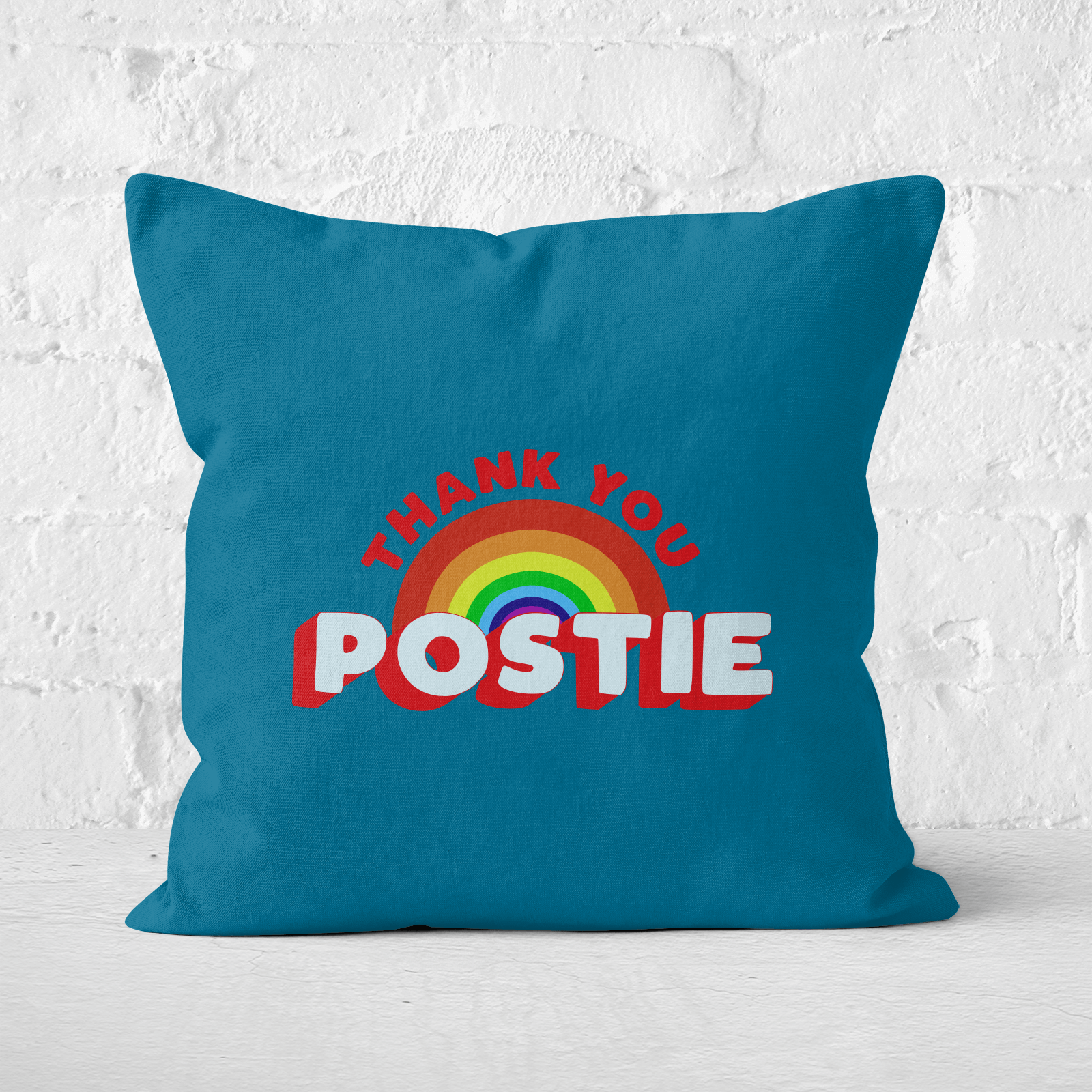 Thank You Postie Square Cushion - 60x60cm - Soft Touch