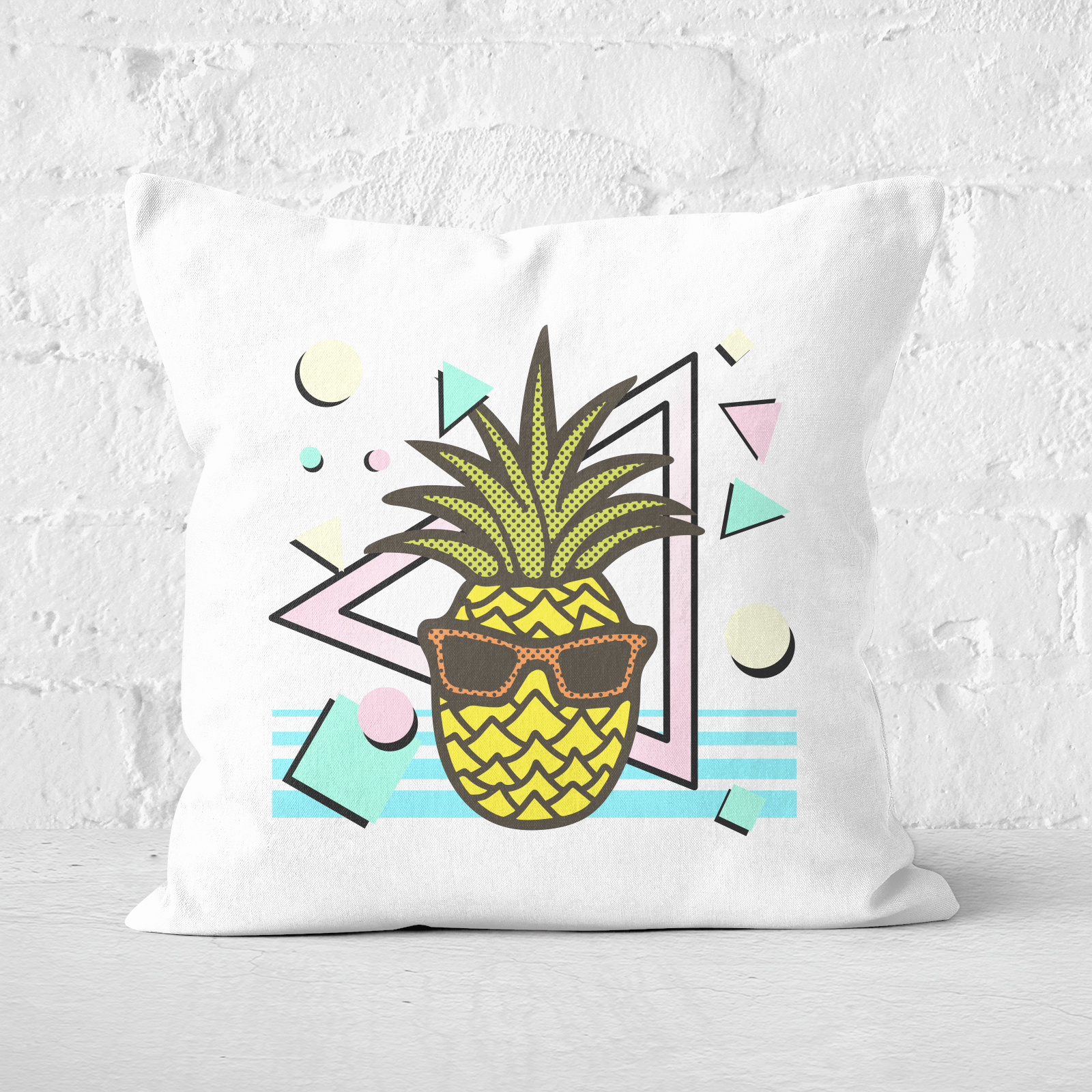 Summer Pineapple Square Cushion - 50x50cm - Soft Touch