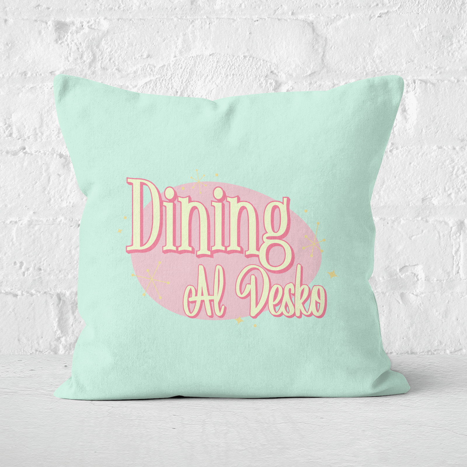 Dining Al Desko Diner Square Cushion - 60x60cm - Soft Touch