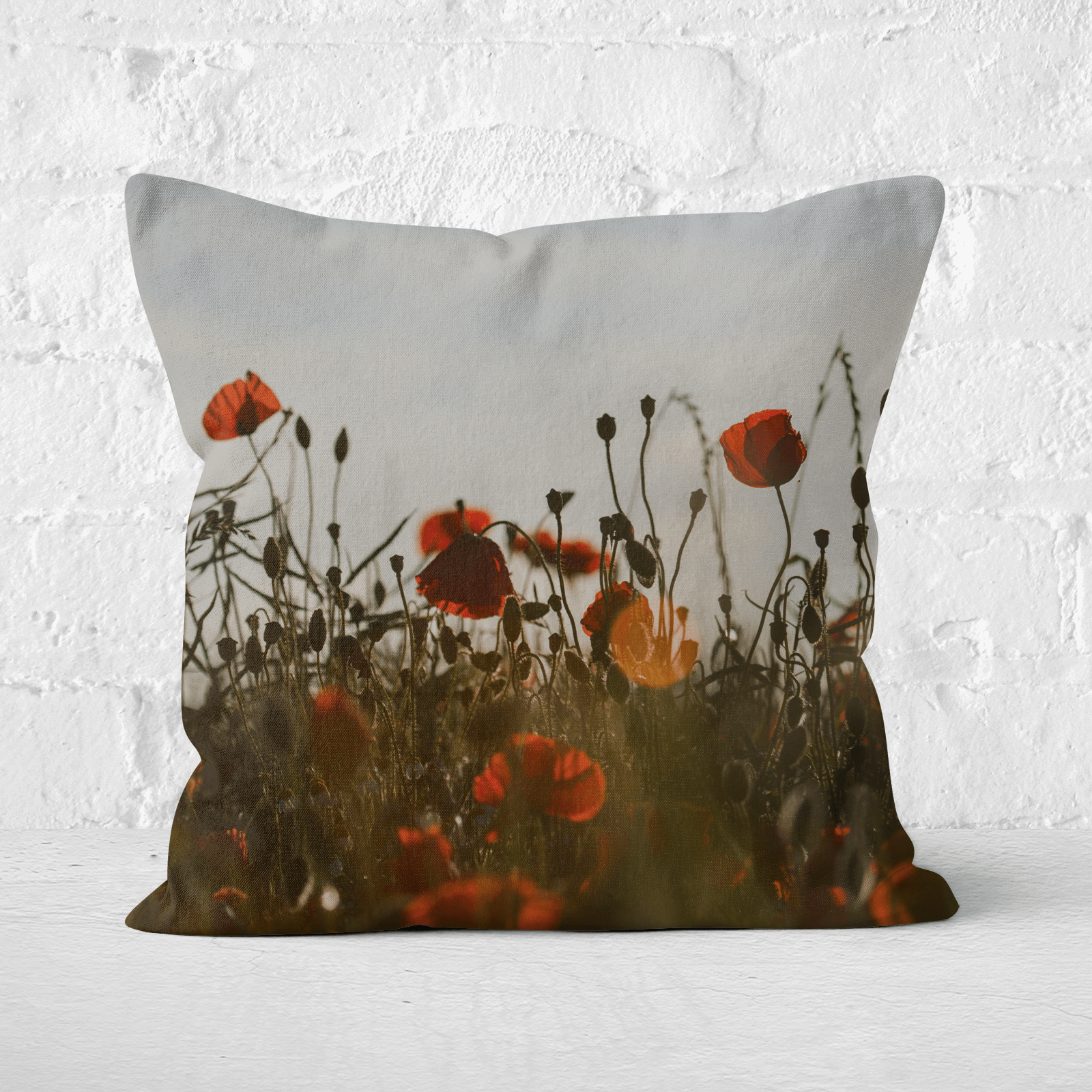 Summer Flowers Square Cushion - 60x60cm - Soft Touch