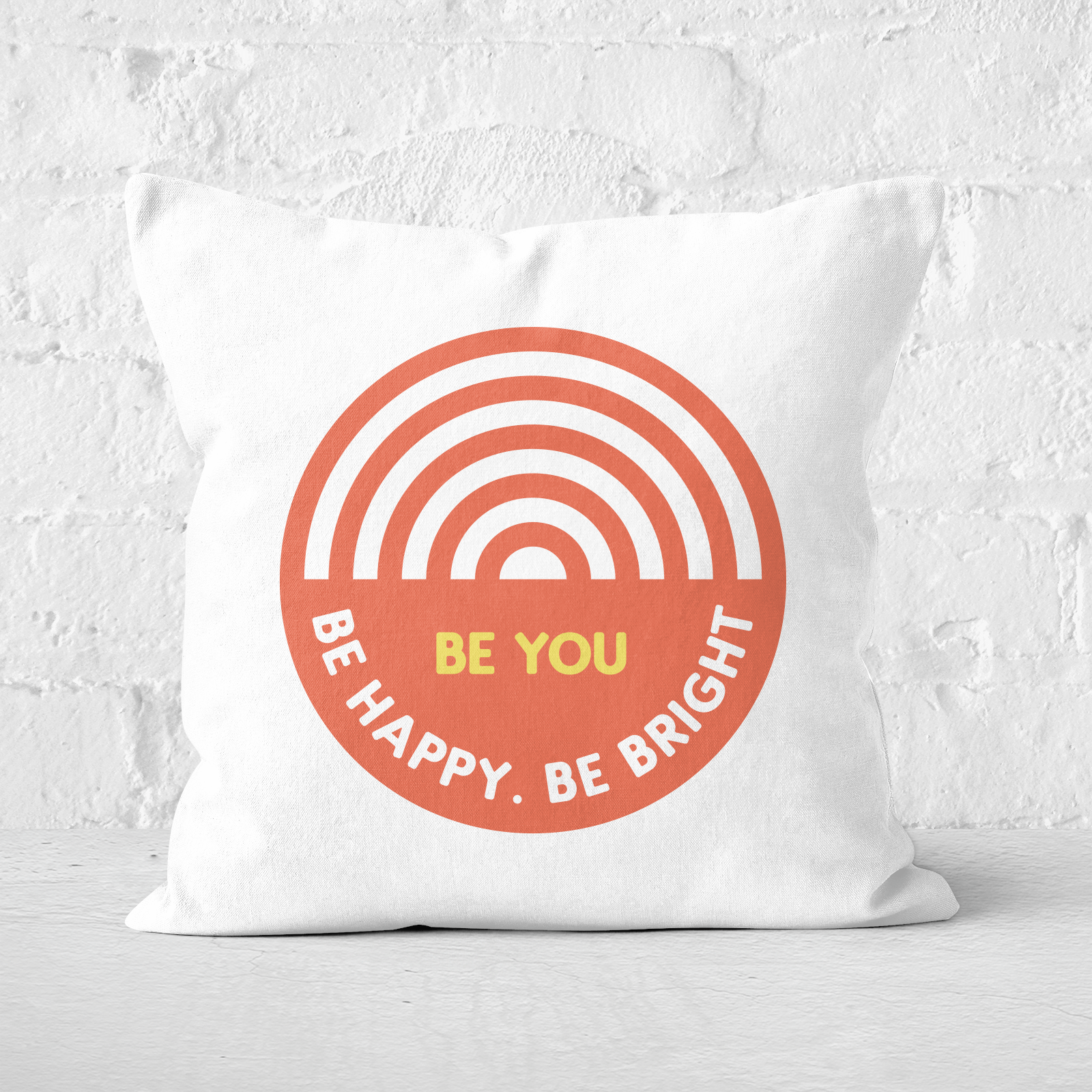 Be You Rainbow Square Cushion - 60x60cm - Soft Touch