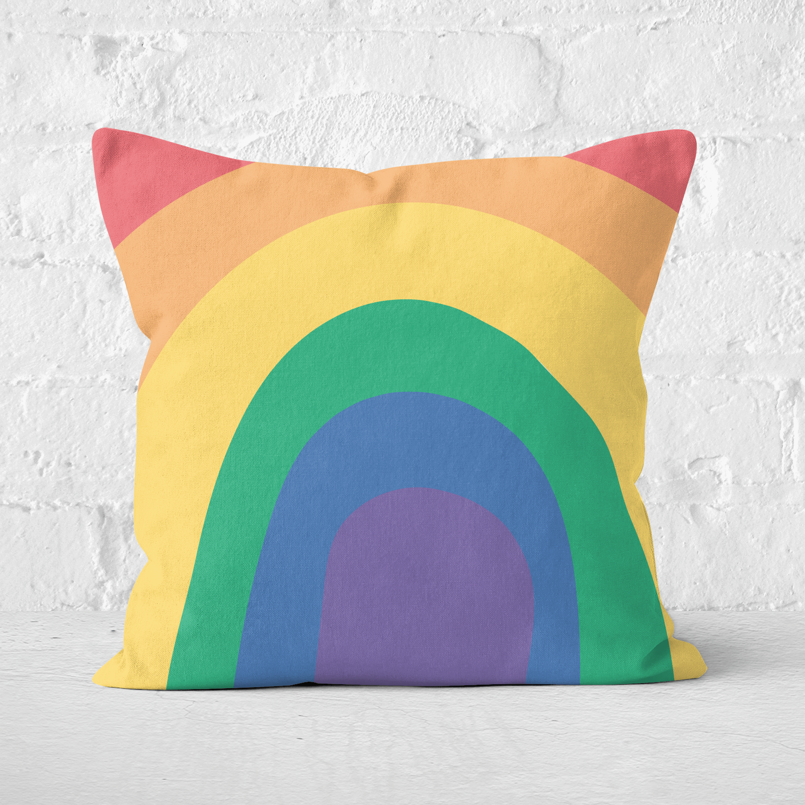 Close Up Rainbow Square Cushion - 60x60cm - Soft Touch
