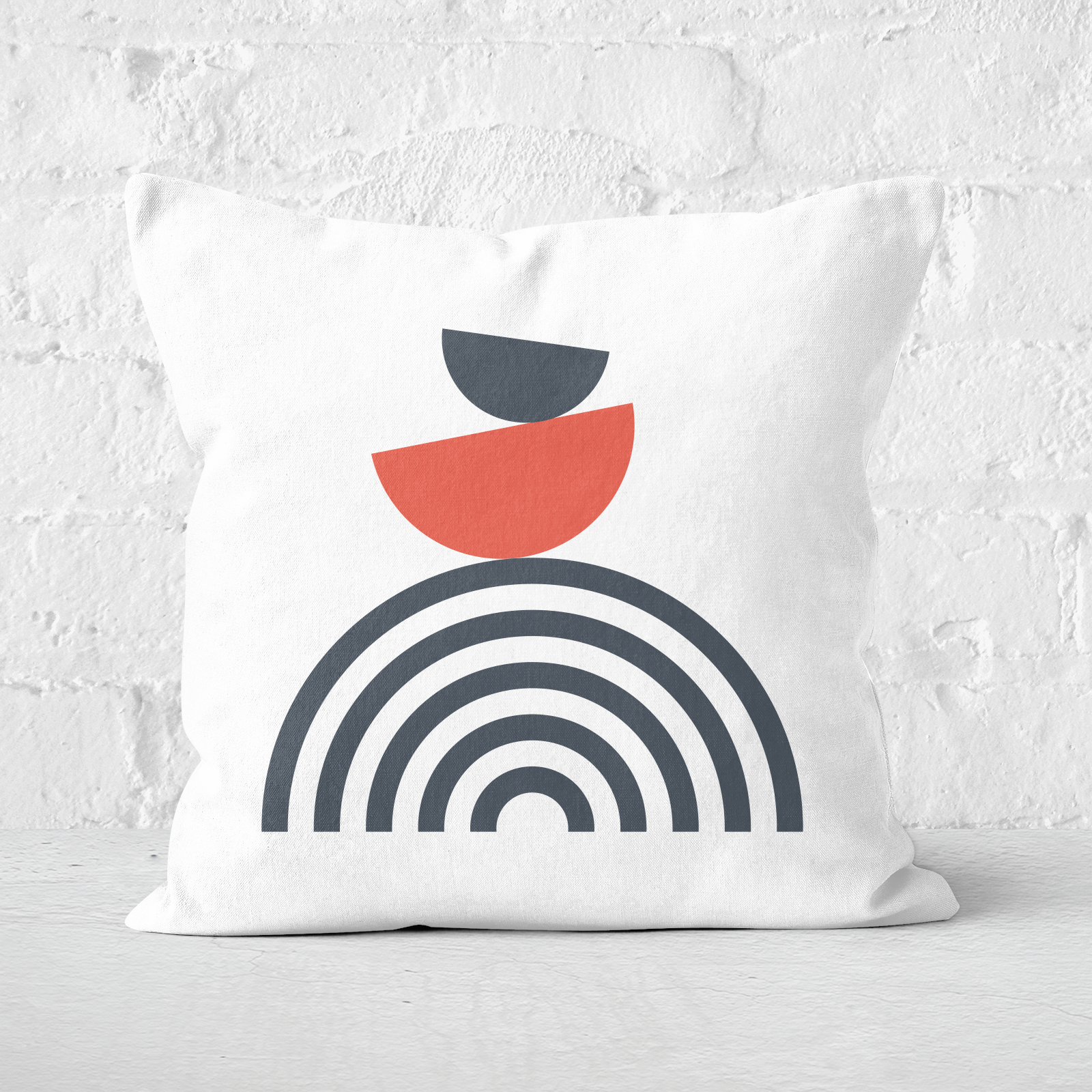 Rainbow Balancing Act Square Cushion - 60x60cm - Soft Touch