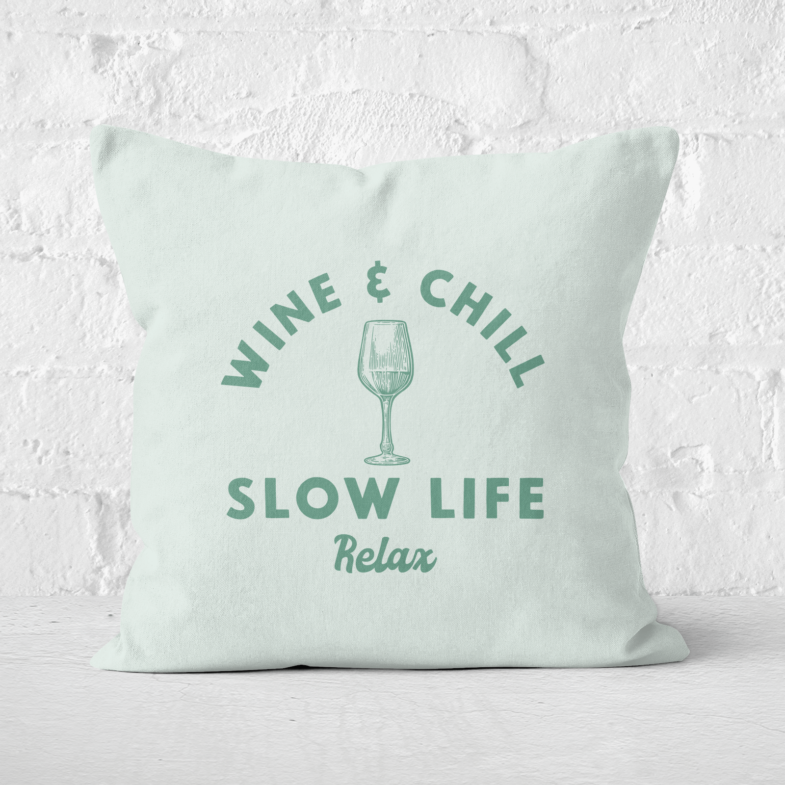 Wine And Chill Square Cushion - 60x60cm - Soft Touch