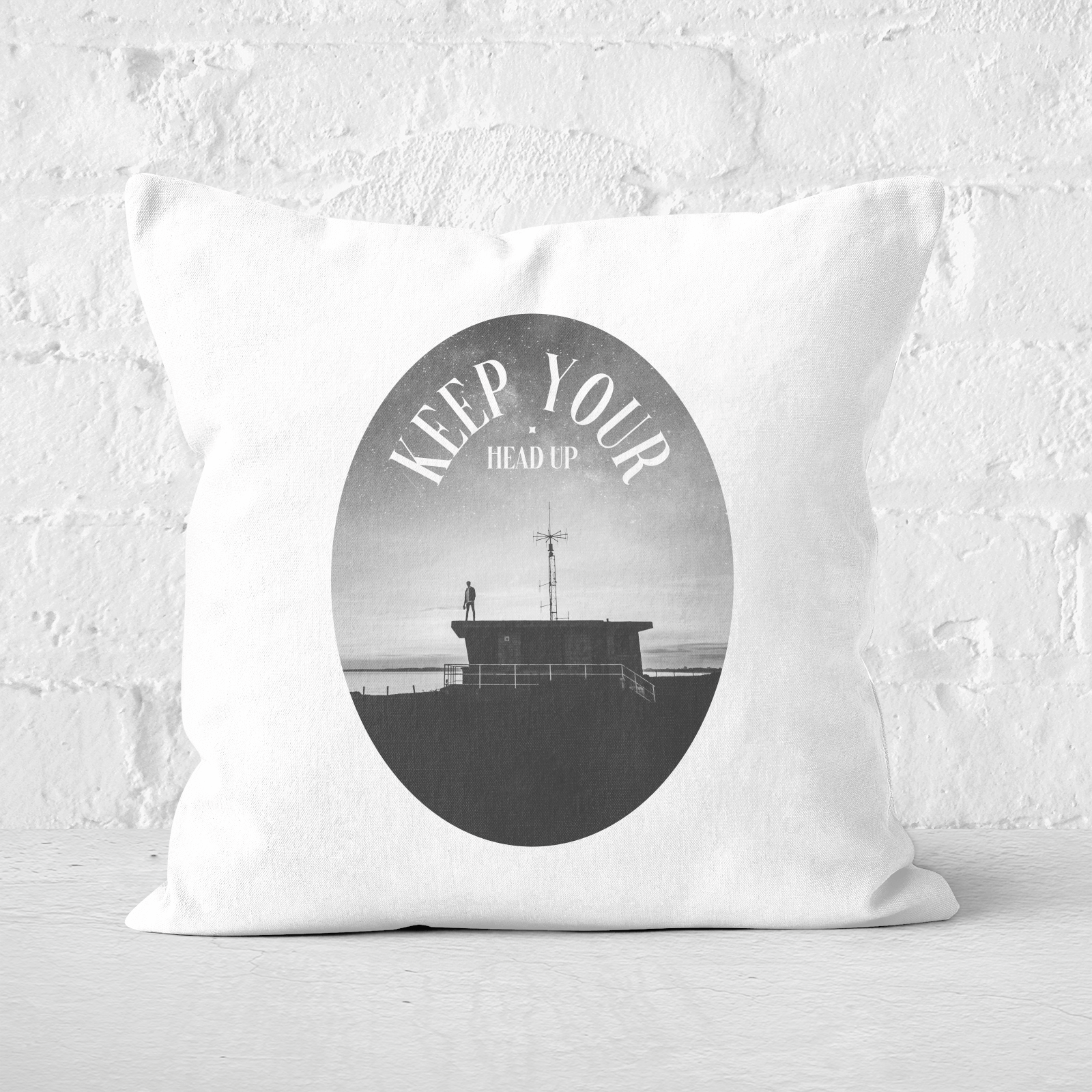Keep Your Head Up Square Cushion - 60x60cm - Soft Touch