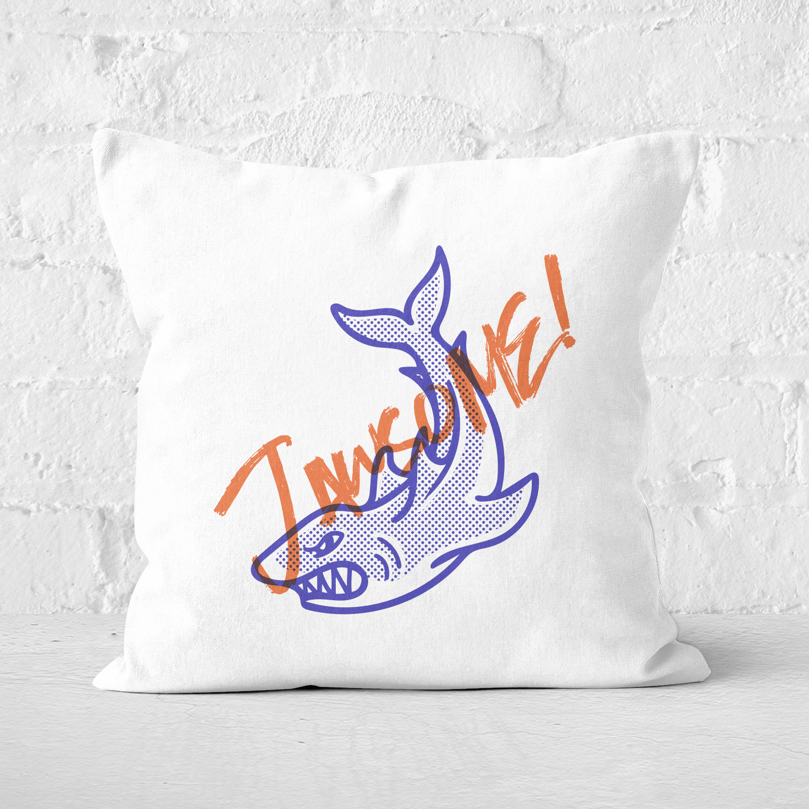 Jawsome Square Cushion - 60x60cm - Soft Touch