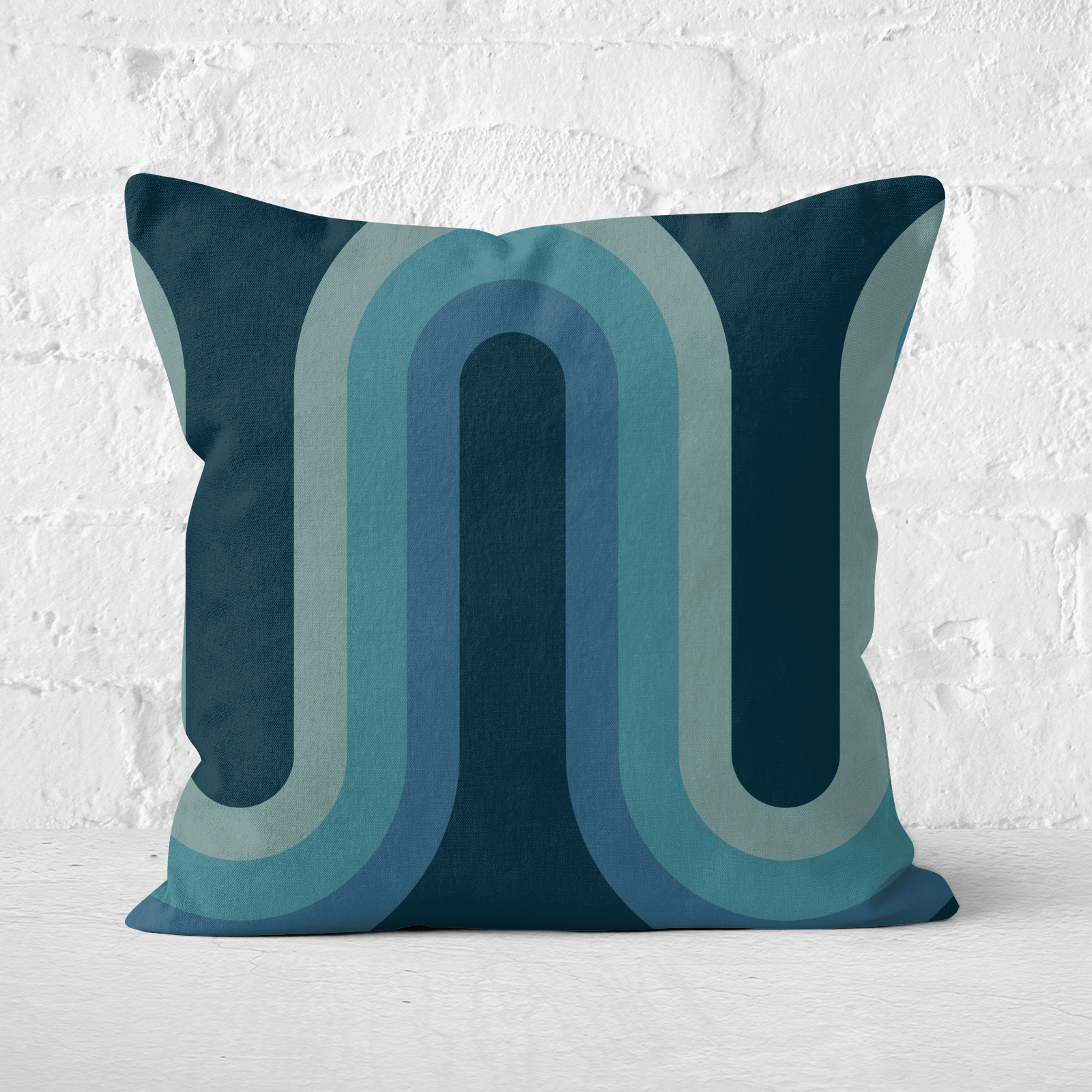 Blue Groove Square Cushion - 60x60cm - Soft Touch