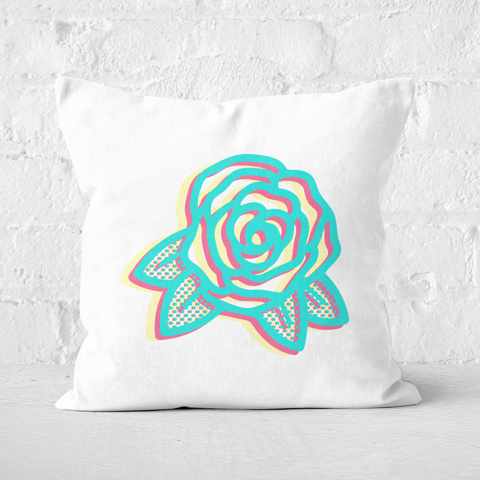 Summer Rose Square Cushion - 60x60cm - Soft Touch