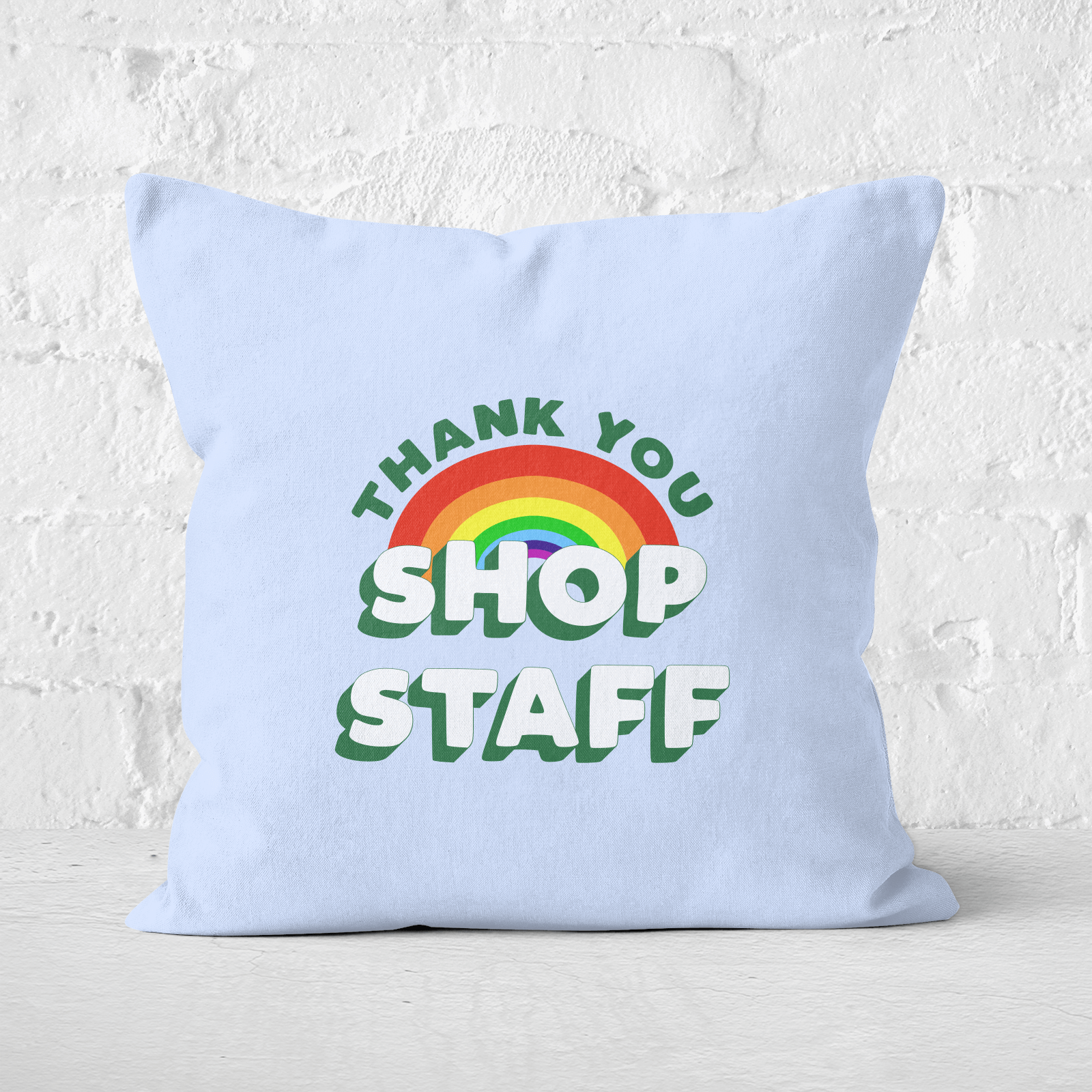 Thank You Shop Staff Square Cushion - 60x60cm - Soft Touch