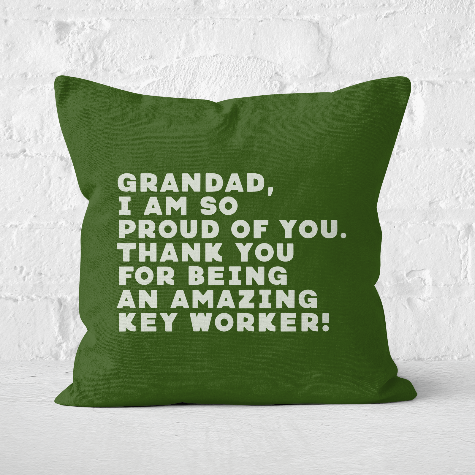 Grandad, I Am So Proud Of You. Square Cushion - 60x60cm - Soft Touch