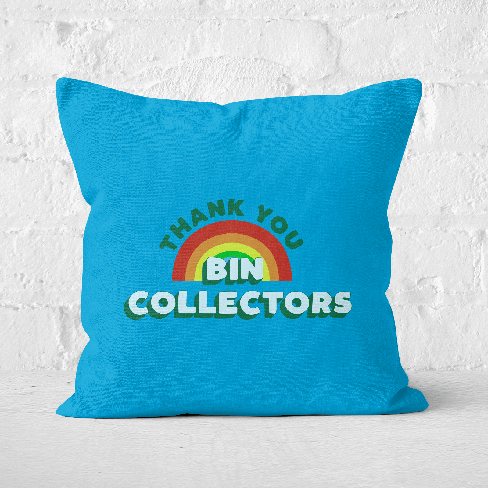Thank You Bin Collectors Square Cushion - 60x60cm - Soft Touch