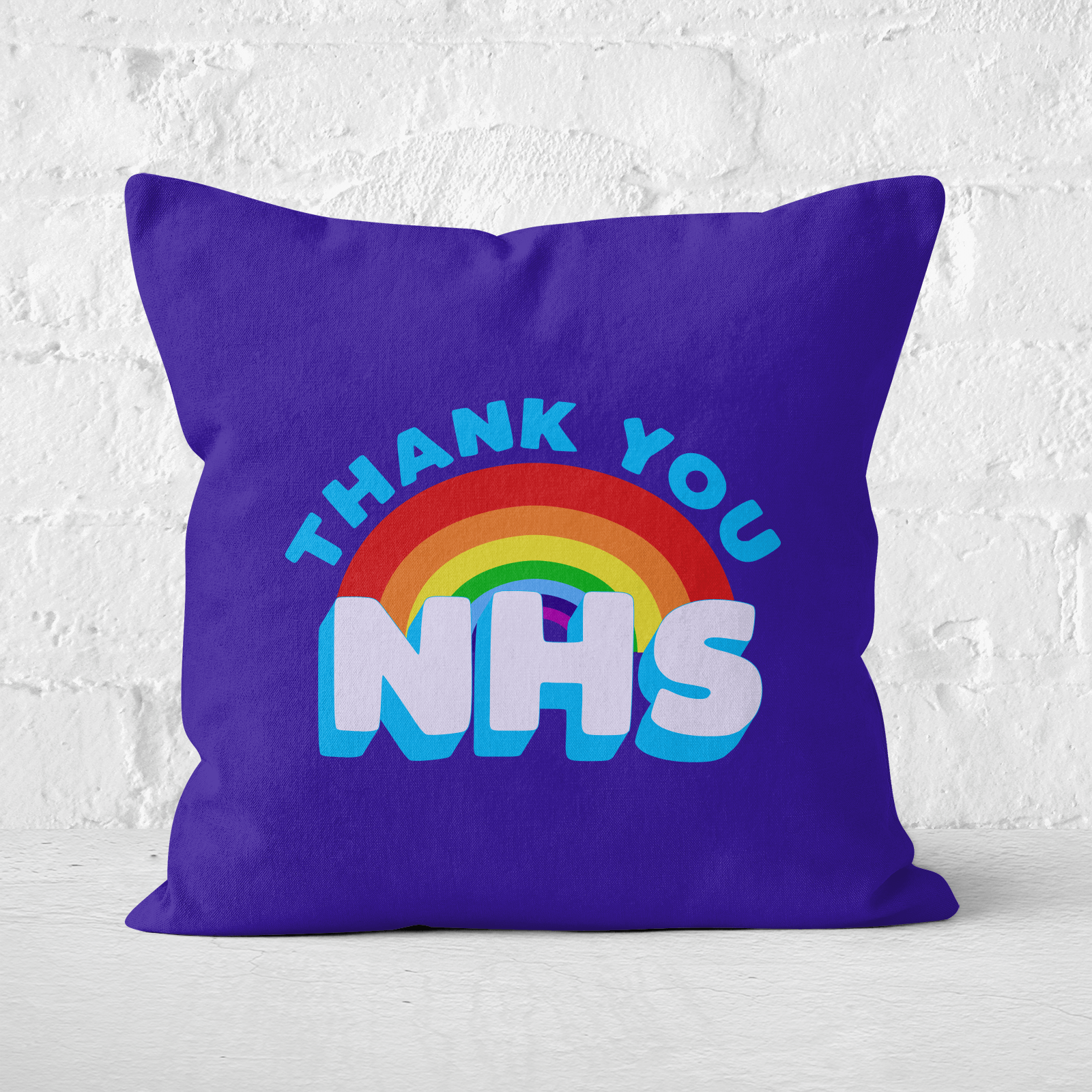 Thank You NHS Square Cushion - 60x60cm - Soft Touch