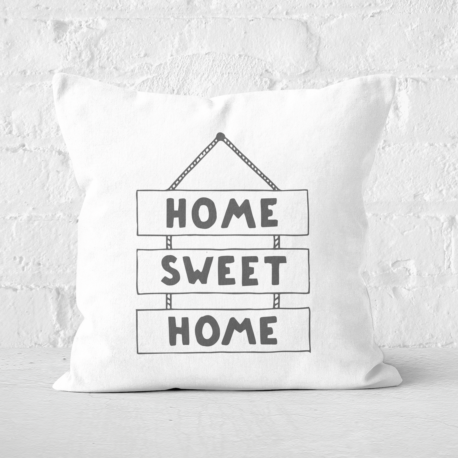 Home Sweet Home Square Cushion - 60x60cm - Soft Touch