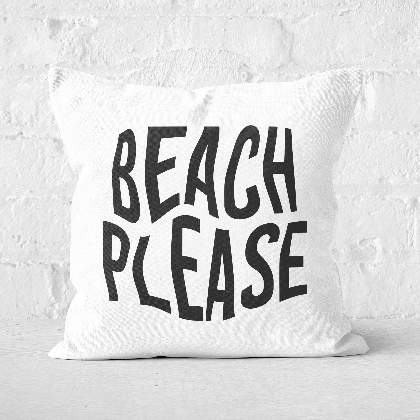 Beach Please Square Cushion - 60x60cm - Soft Touch