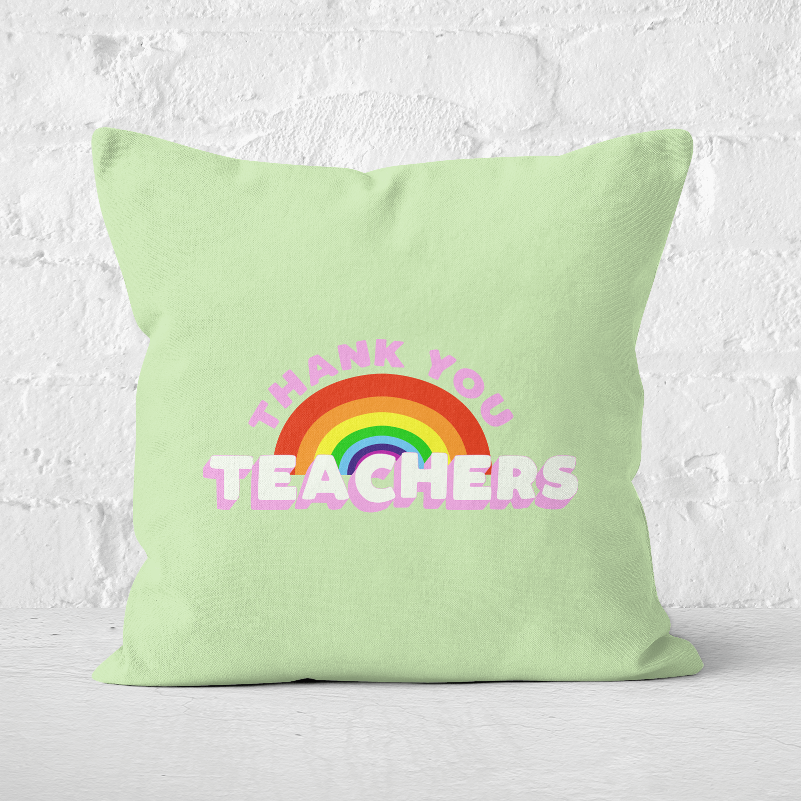 Thank You Teachers Square Cushion - 60x60cm - Soft Touch