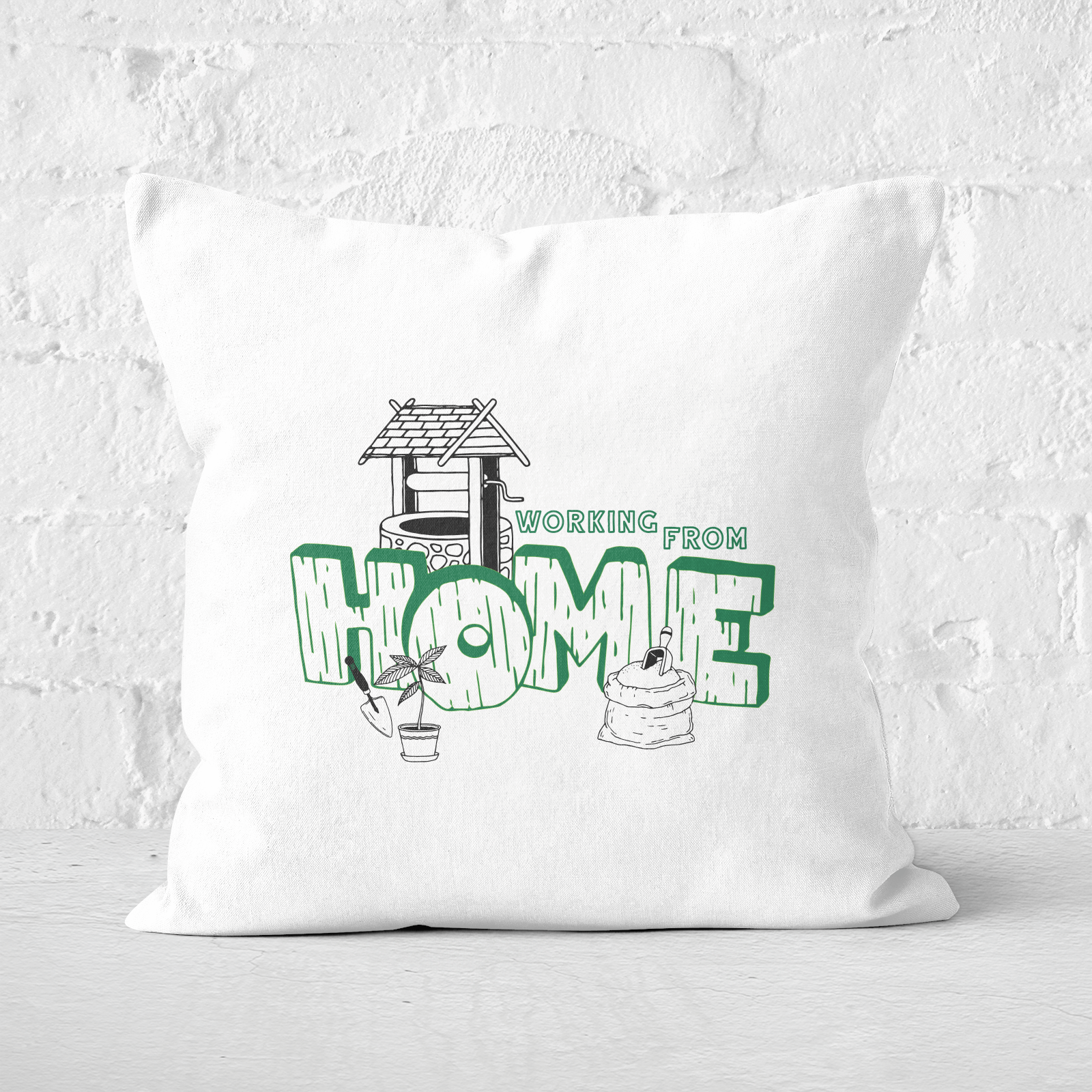 Gardening Working From Home Square Cushion - 60x60cm - Soft Touch
