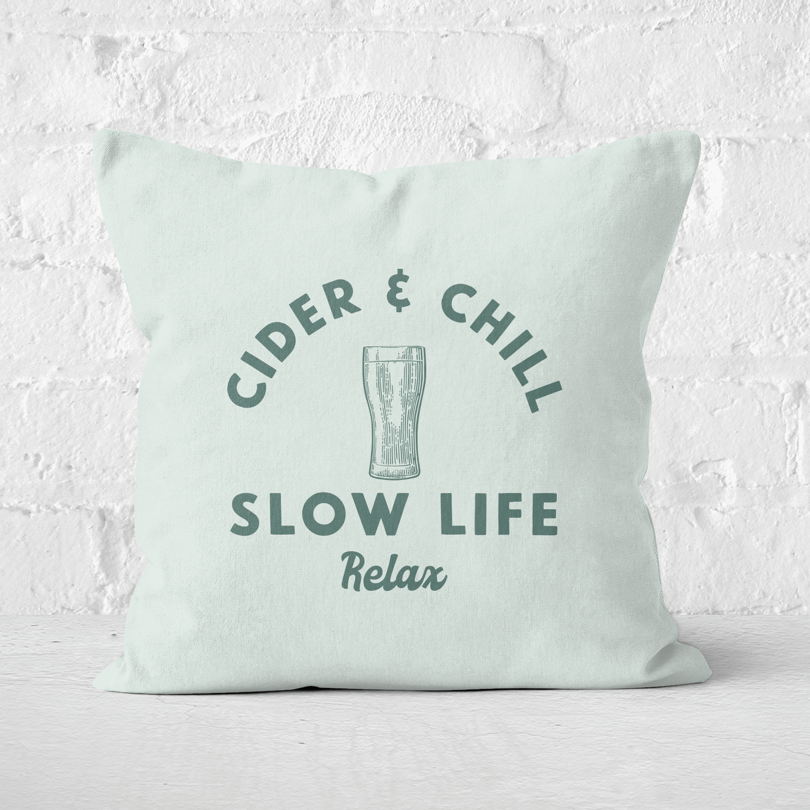 Cider And Chill Square Cushion - 60x60cm - Soft Touch
