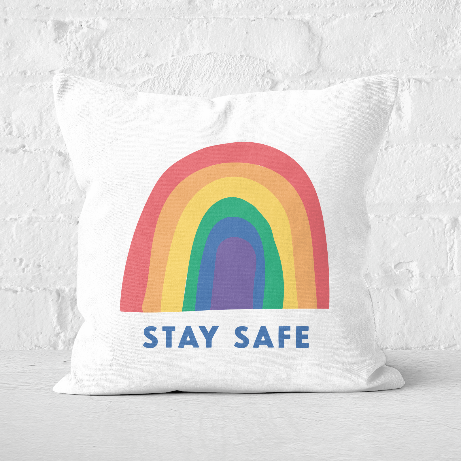 Stay Safe Square Cushion - 60x60cm - Soft Touch