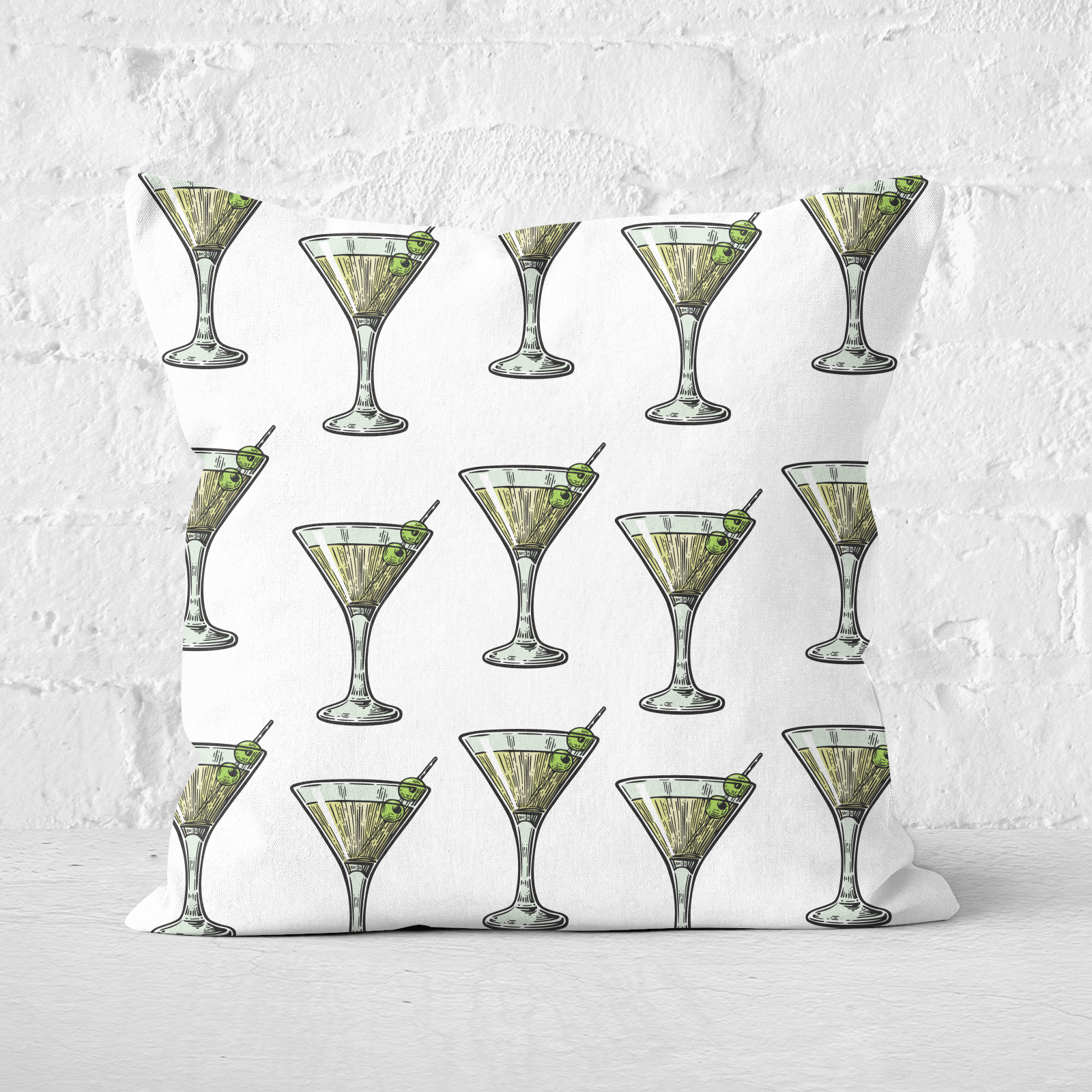 Martini Square Cushion - 60x60cm - Soft Touch