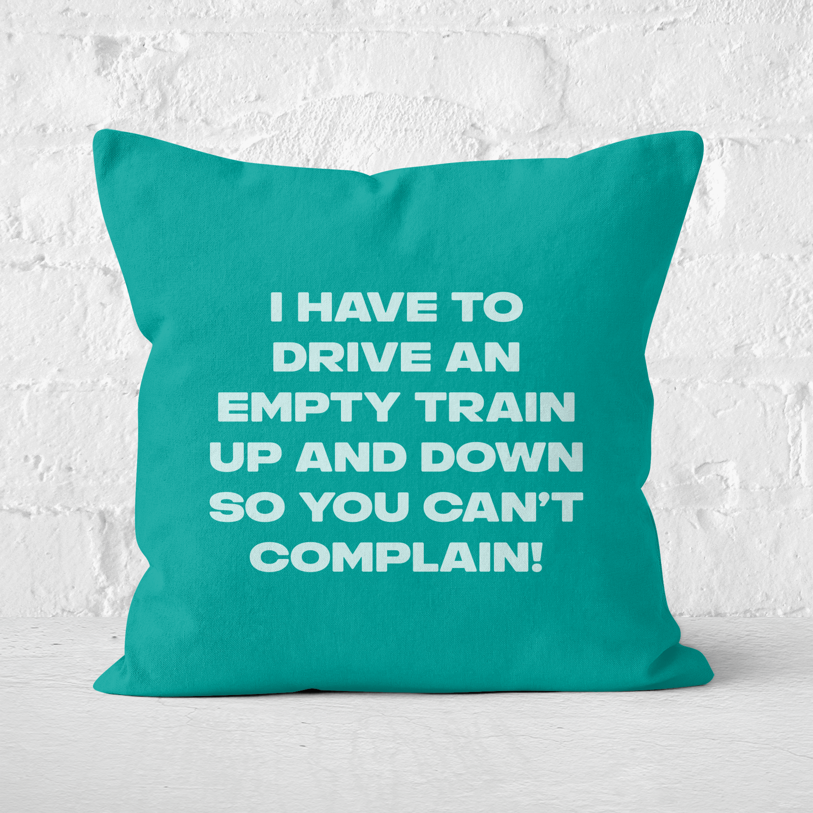 Driving Empty Trains Square Cushion - 60x60cm - Soft Touch