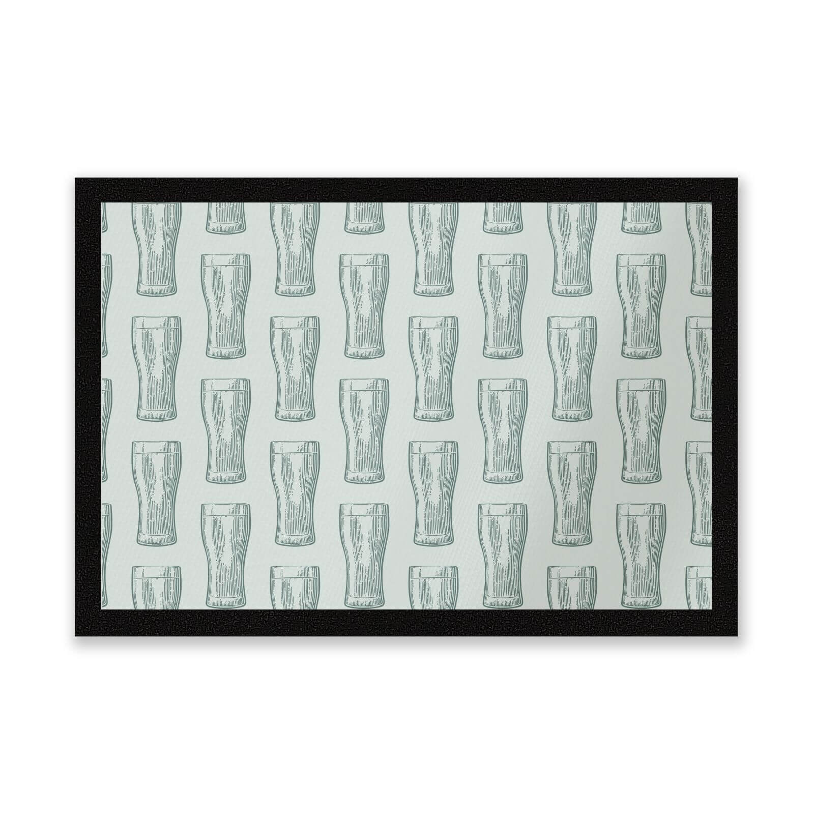 Beer Glass Pattern Entrance Mat
