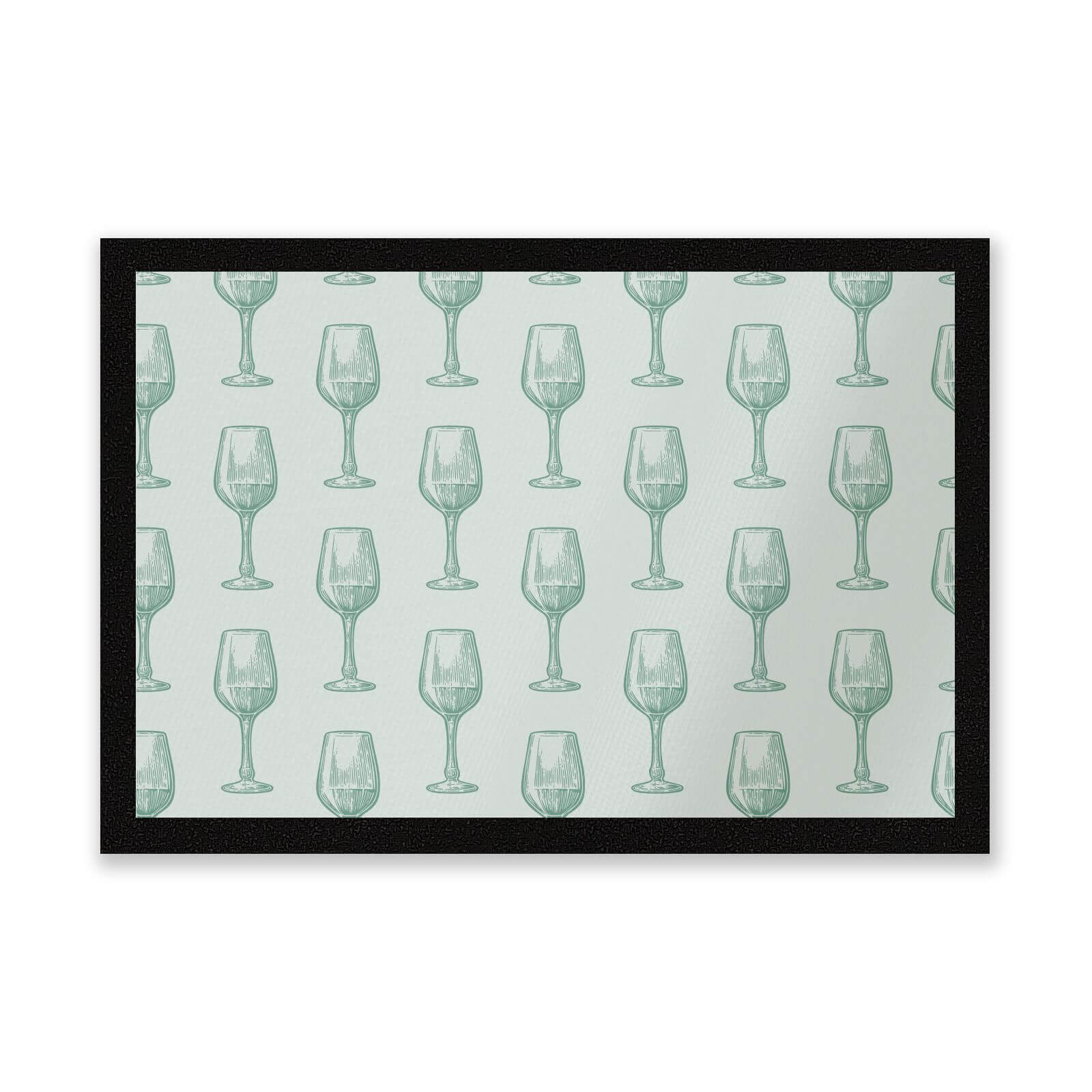 Wine Glass Pattern Entrance Mat