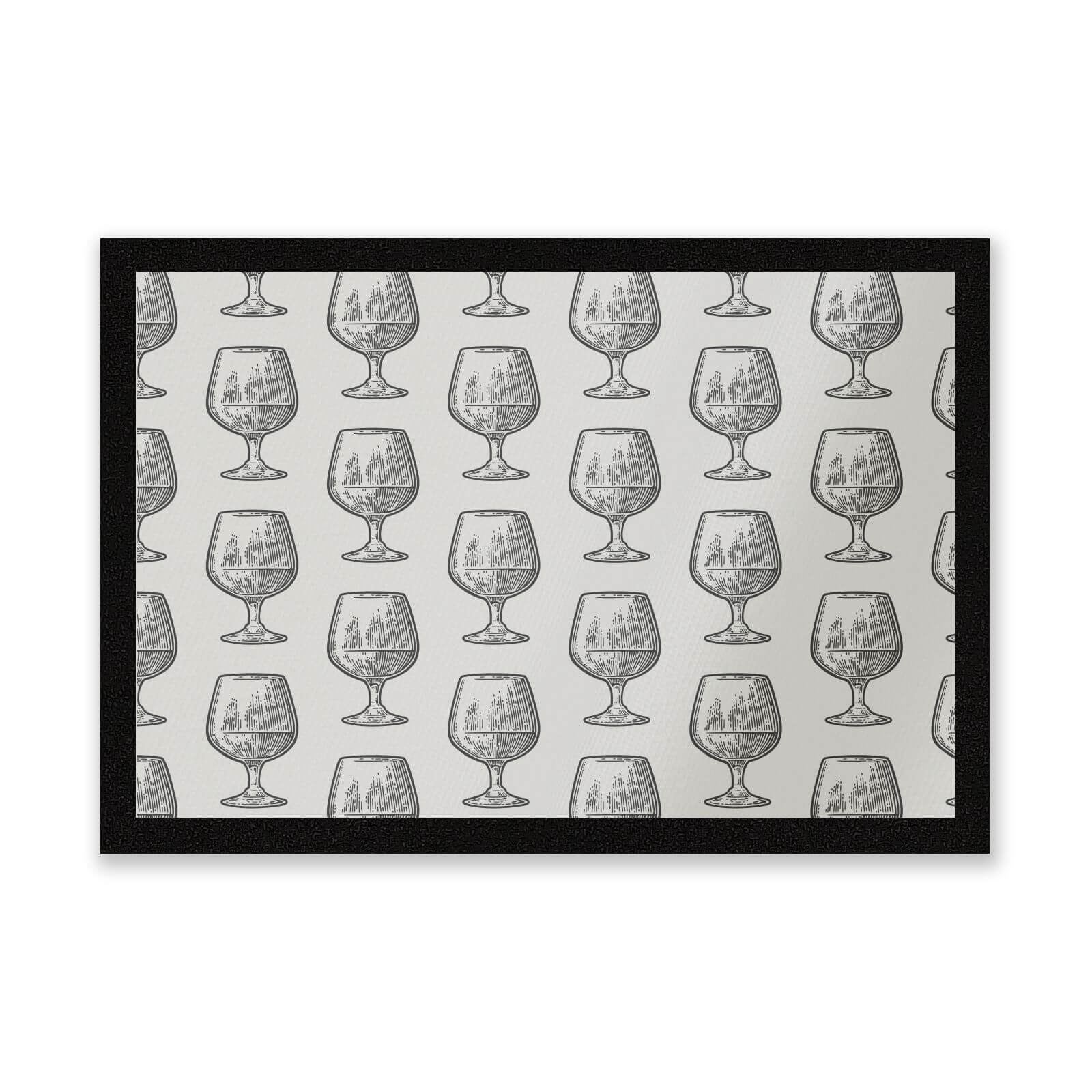 Whisky Glass Pattern Entrance Mat