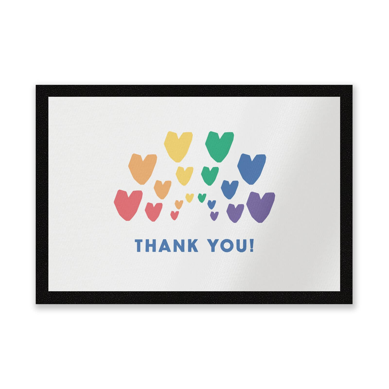 Thank You Rainbow Hearts Entrance Mat