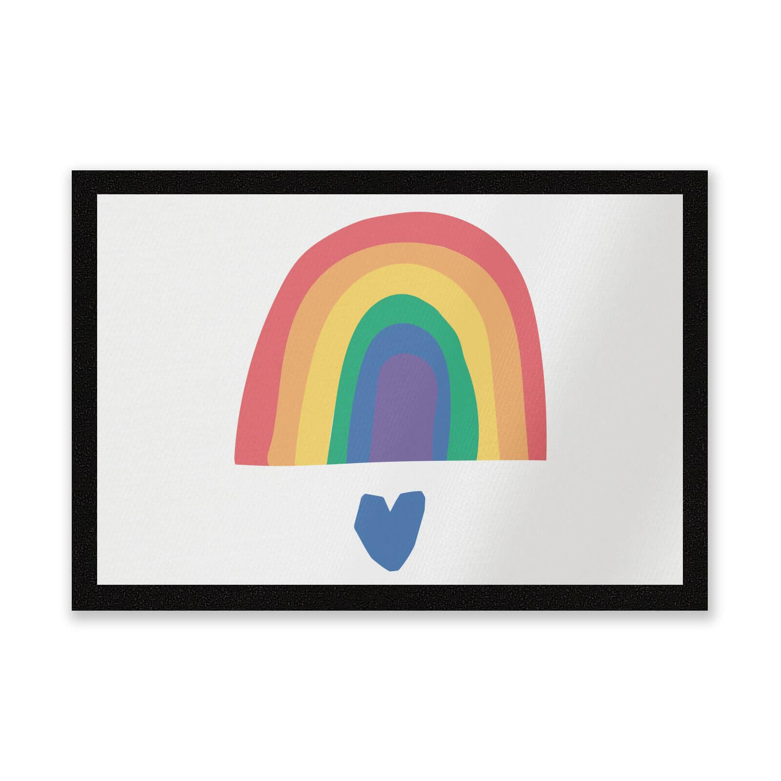 Rainbow And Heart Entrance Mat