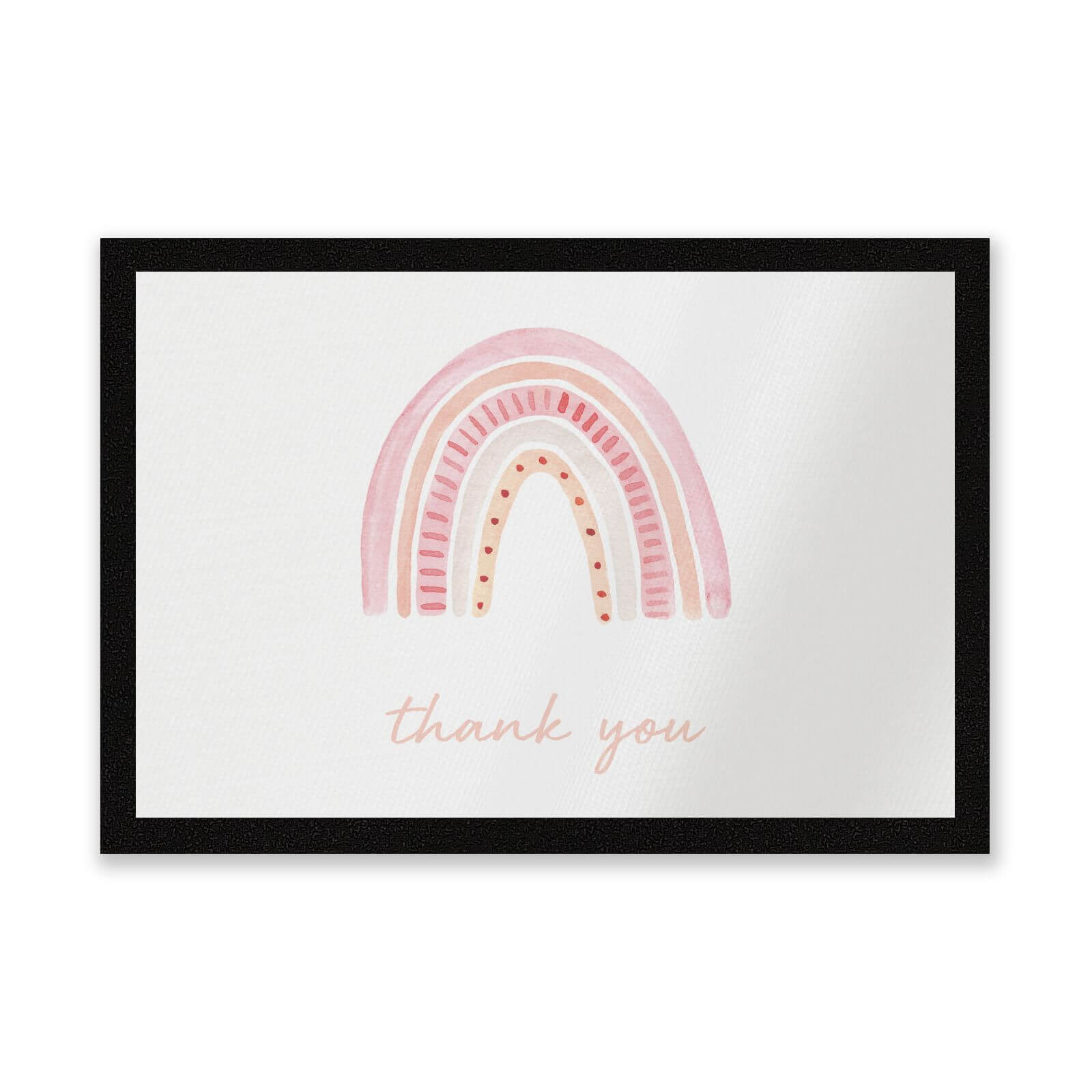 Thank You Pink Rainbow Entrance Mat