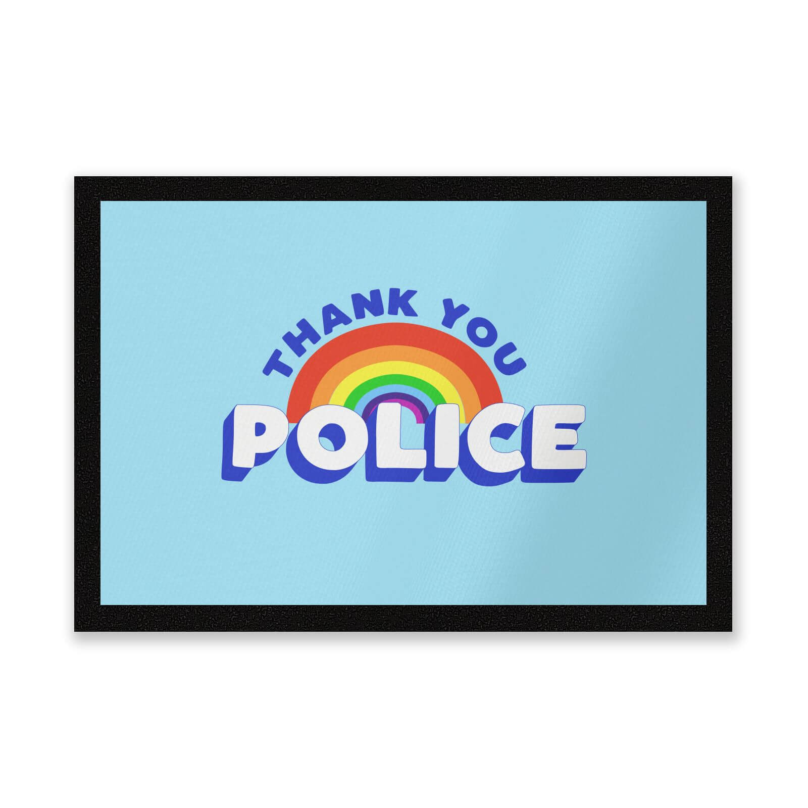 Thank You Police Entrance Mat