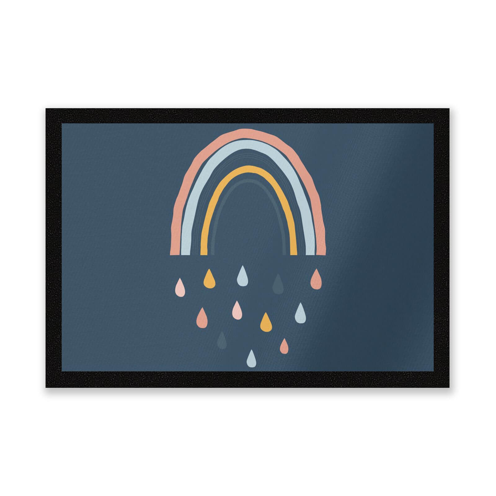 Rainbow And Rain Fall Entrance Mat
