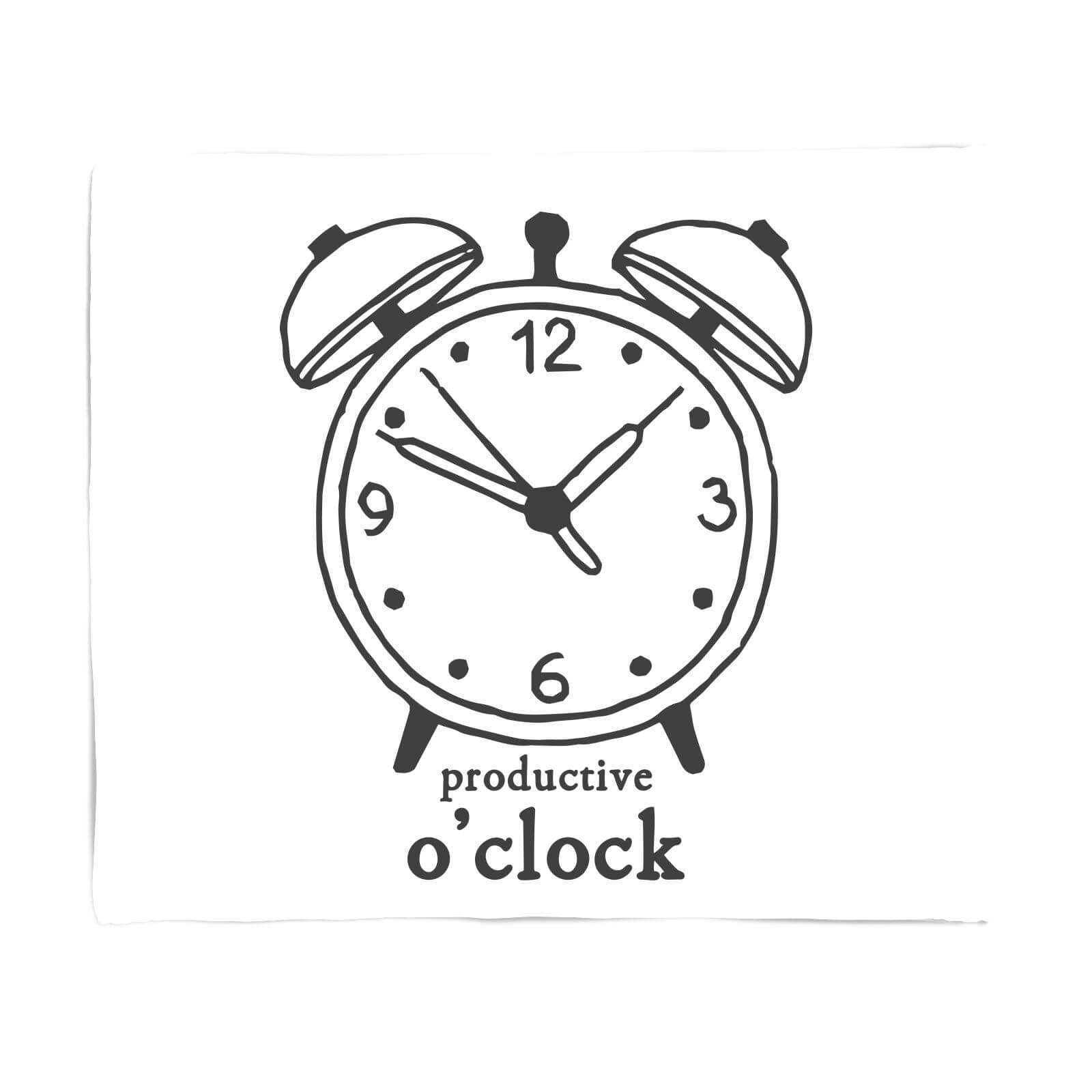 Productive O'Clock Fleece Blanket