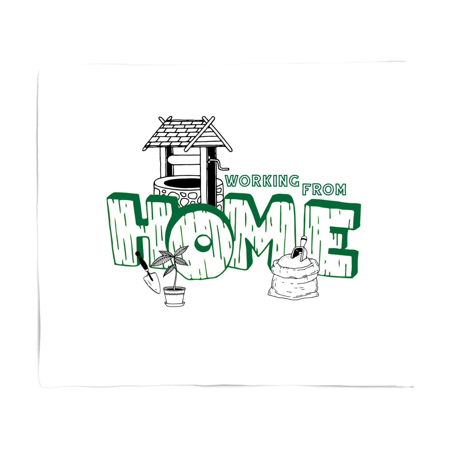Gardening Working From Home Fleece Blanket