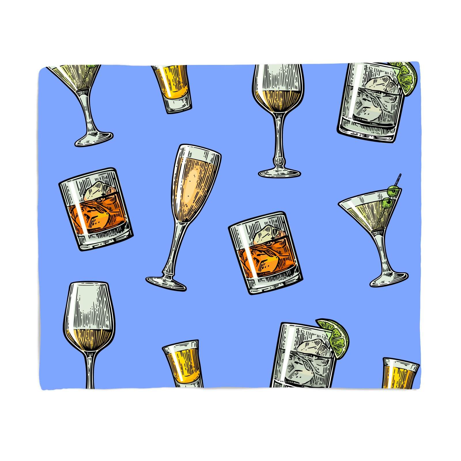 Mixed Drinks Fleece Blanket