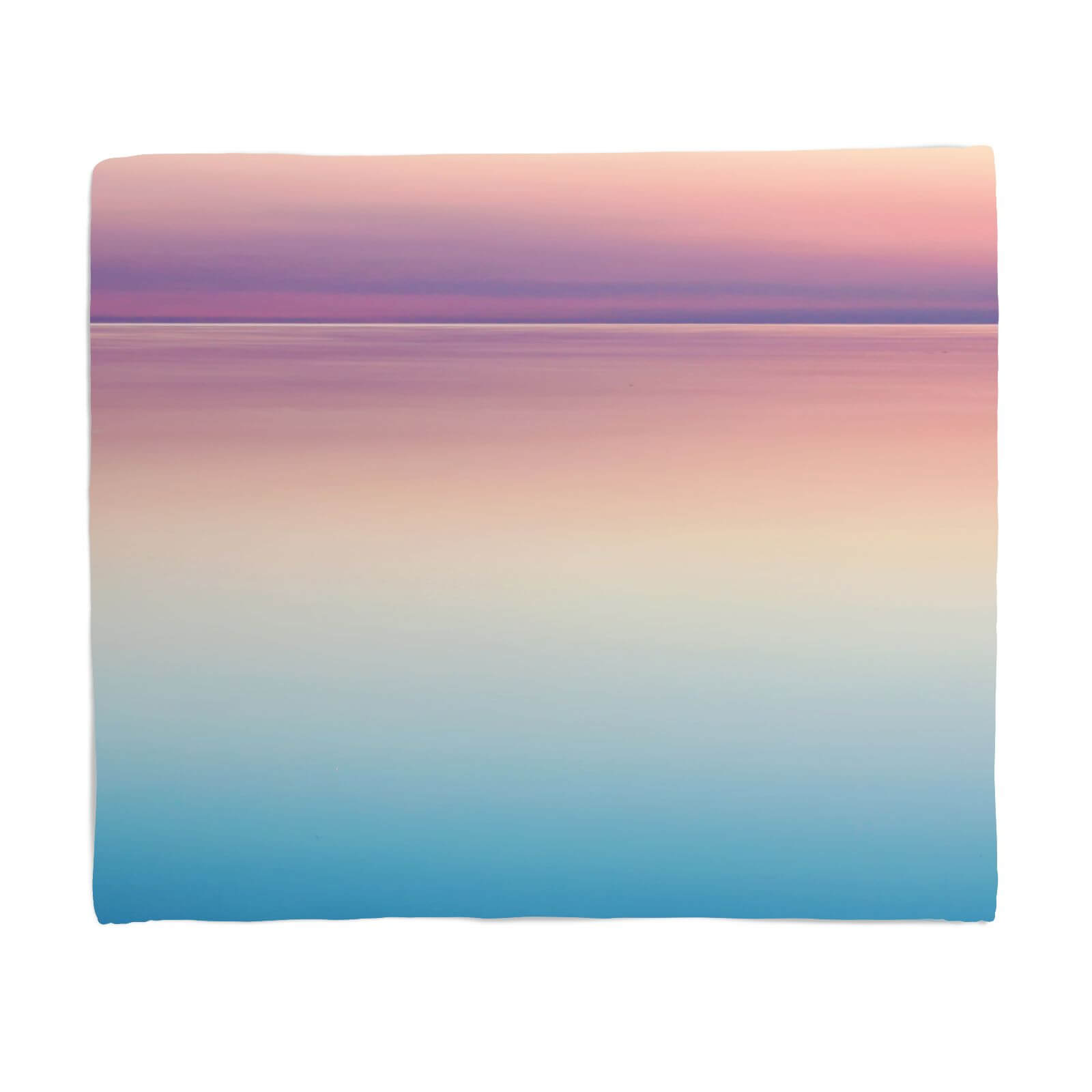 Sunset Blue And Pink Fleece Blanket